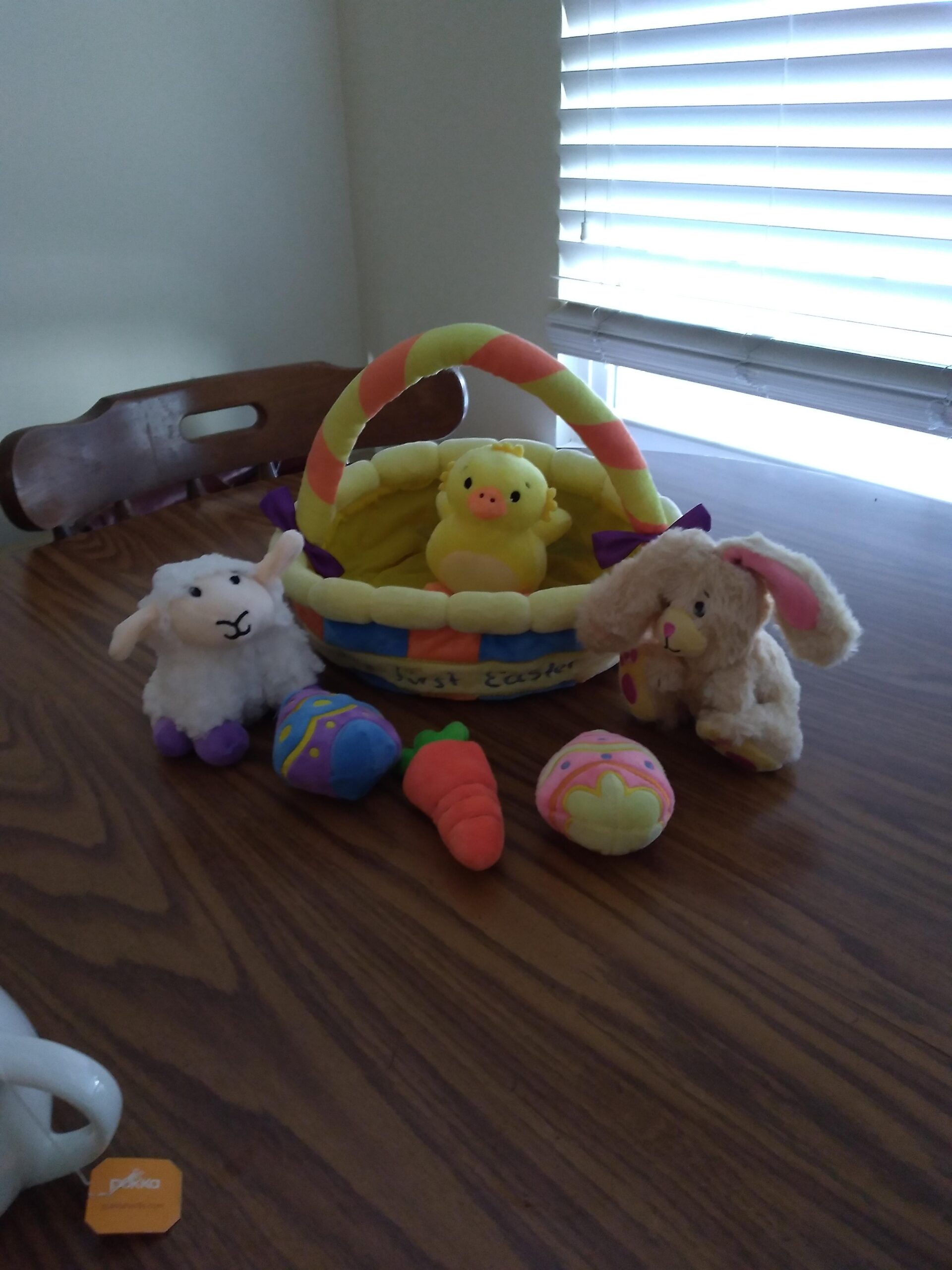 JOYIN 7 PCS Easter Basket Plush Playset Stuffers with Lamb Bunny Chick Carrot Egg Toys, Easter Party Favors Decorations Gifts Supplies for Baby Girls Boys Toddler Kids of All Ages customer photo 2