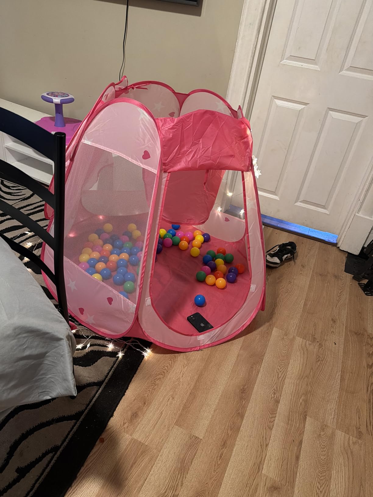 Crayline Pop Up Princess Tent with Star Light, Toys for 1 2 3 Year Old Girl Birthday Gift, Baby Girl Toys, Ball Pit for 12-18 Months Toddler Gift, Easy to Pop Up and Assemble (Pink) customer photo 1
