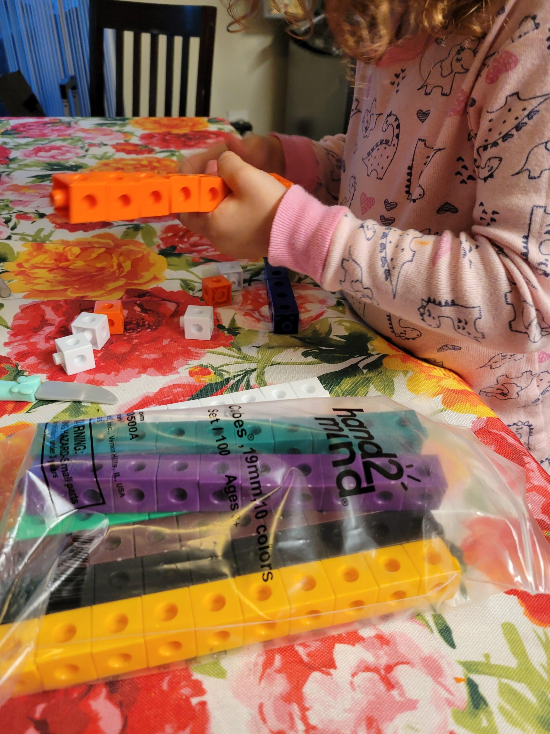hand2mind - 93539 Take Home Math Manipulatives Kit for Kids, with Snap Cubes, Base Ten Blocks, Cuisenaire Rods, Angle Circles, and Color Tiles, Kindergarten Homeschool Supplies (293 Pieces) customer photo 1