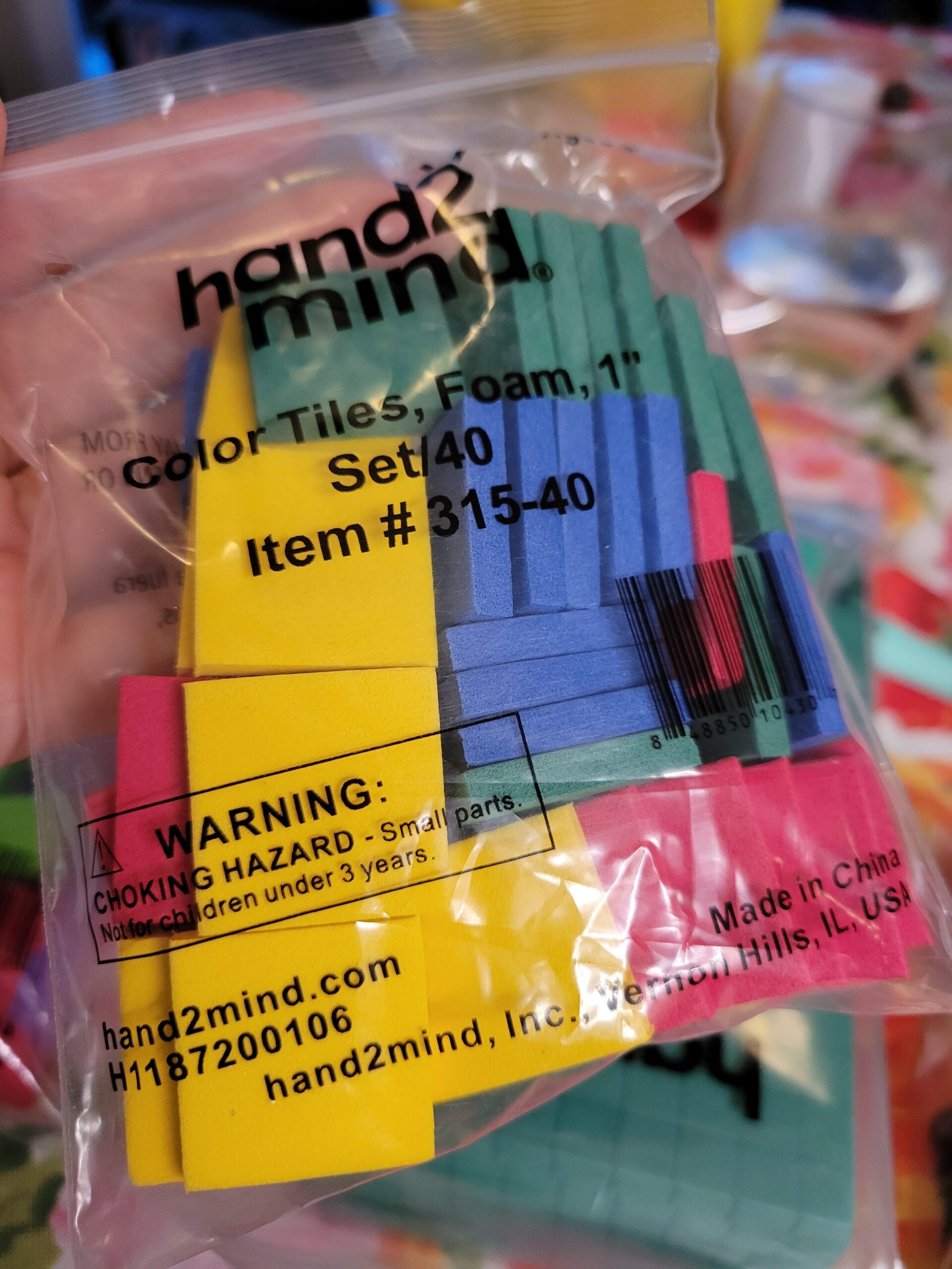 hand2mind - 93539 Take Home Math Manipulatives Kit for Kids, with Snap Cubes, Base Ten Blocks, Cuisenaire Rods, Angle Circles, and Color Tiles, Kindergarten Homeschool Supplies (293 Pieces) customer photo 2