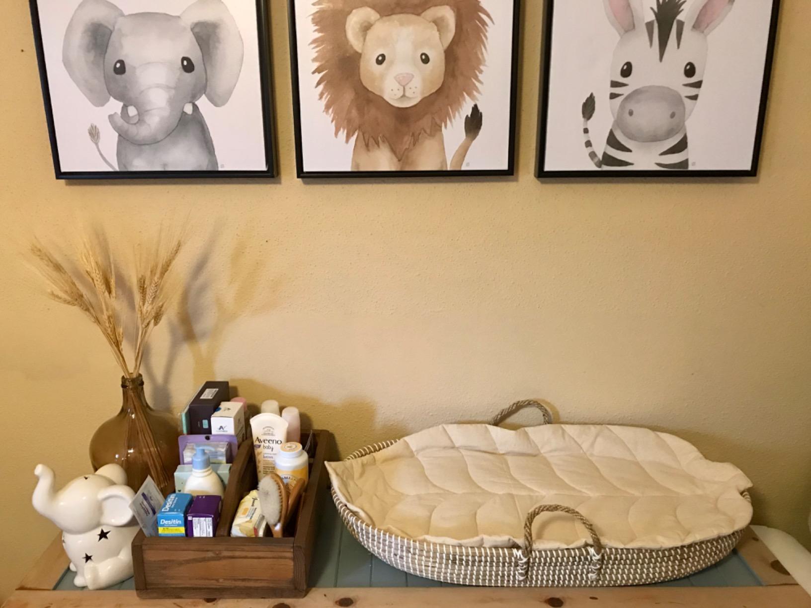 BEBE BASK Premium Baby Changing Basket - Artisan-Crafted Seagrass - Rope Handles - Changing Basket for Baby Dresser - All Accessories Included - Complete Set for Nursery (Natural) customer photo 1