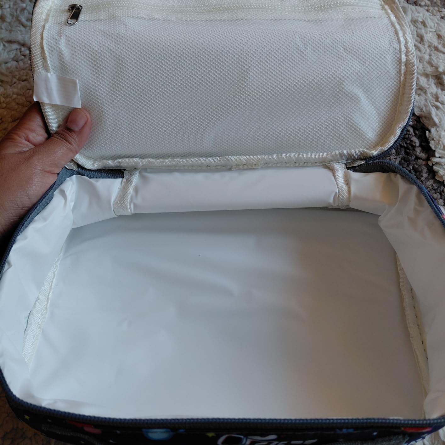 FlowFly Kids Lunch box Insulated Soft Bag Mini Cooler Back to School Thermal Meal Tote Kit for Girls, Boys, Astronaut customer photo 2