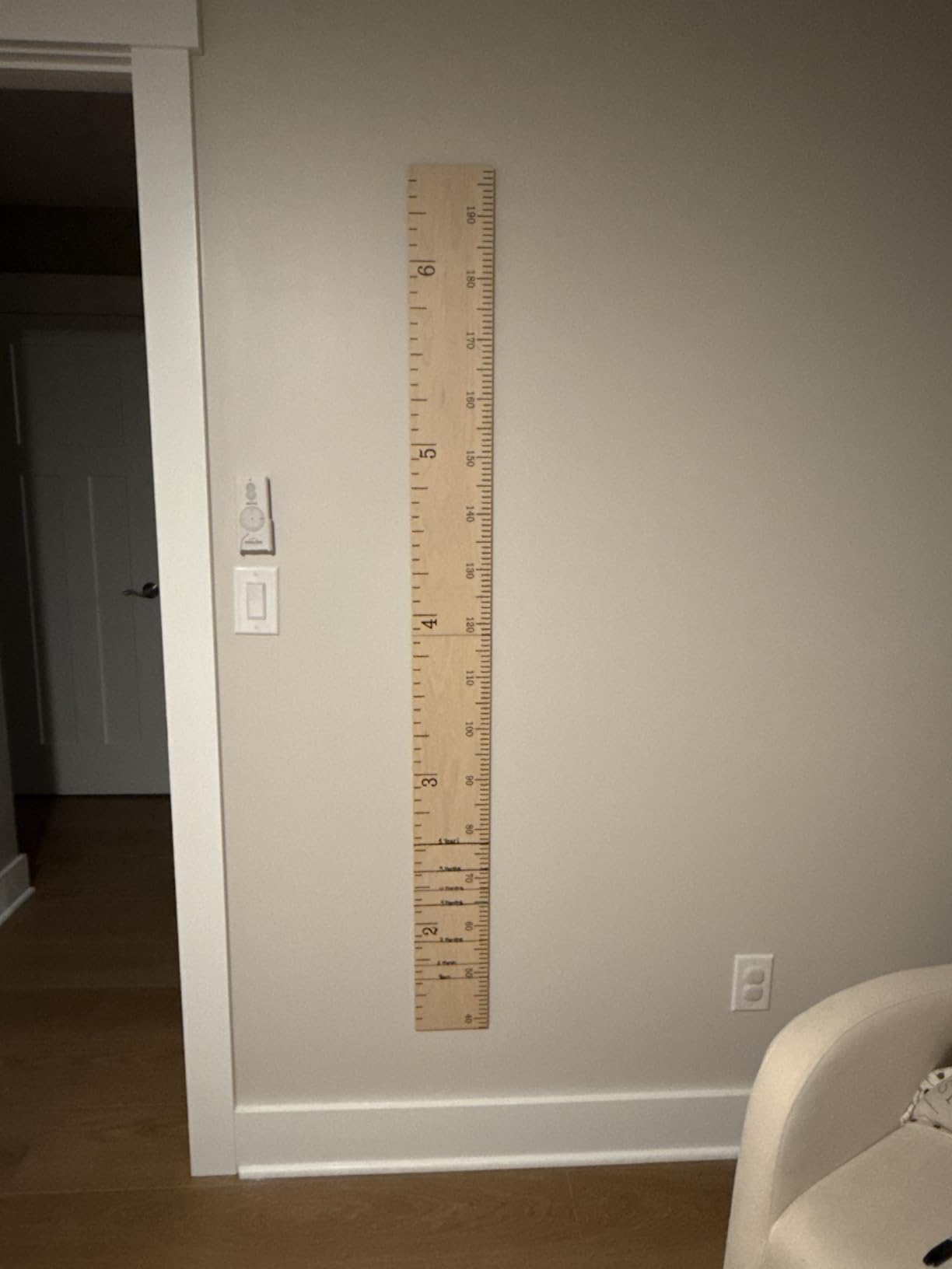 HEADWATERS STUDIO Wood Growth Chart for Wall - Growth Chart Wood Growth Chart for Kids Wooden Ruler Growth Chart Child Height Wall Chart Grow Chart for Wall Kids Wall Ruler Height Chart-Modern Natural customer photo 1