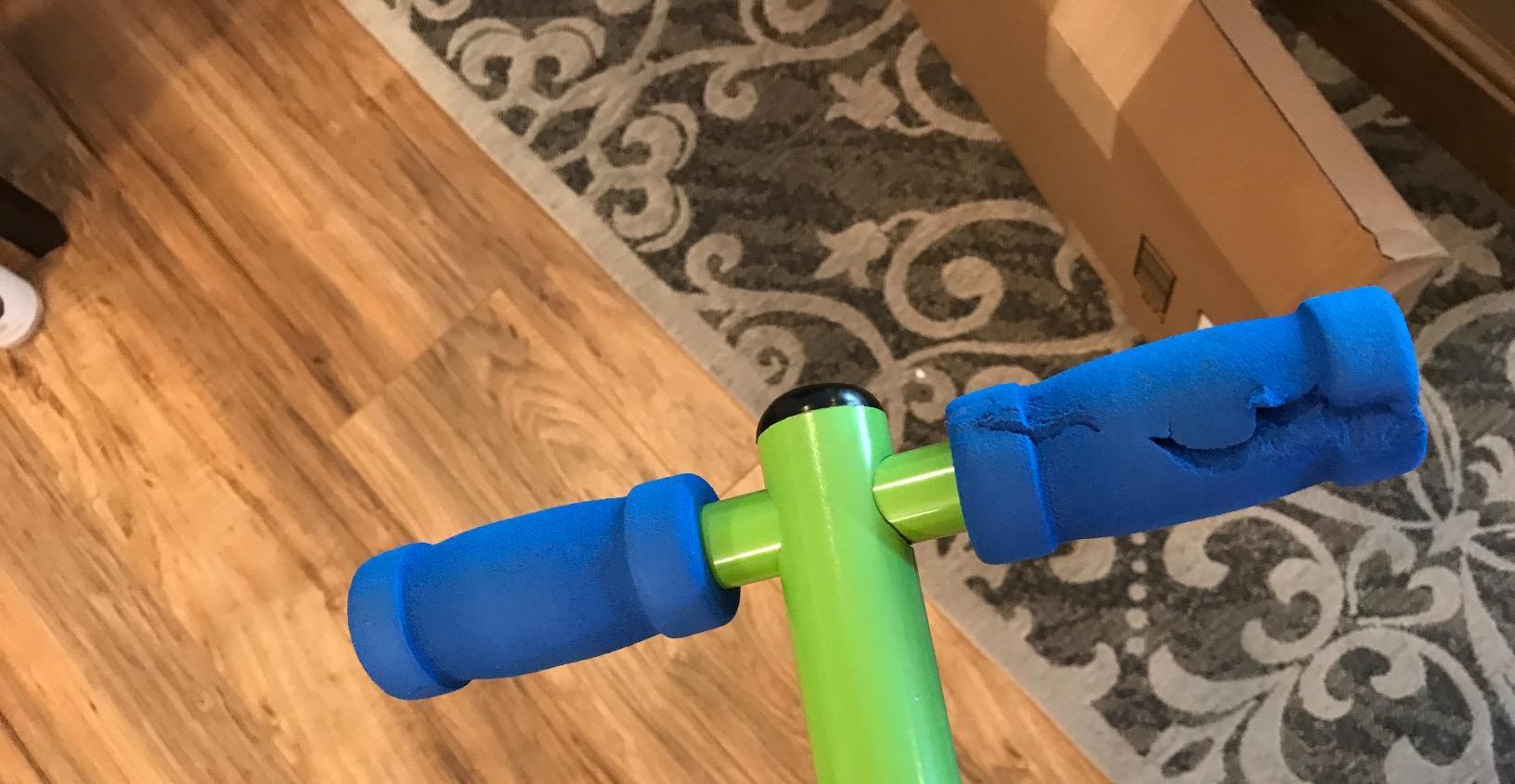 Geospace Jumparoo BOING! JR. Steel POGO STICK by Air Kicks, Small for Kids 50 to 90 Lbs - Active Play Outdoor Fun that Promotes Exercise & Balance Skills (Green) customer photo 2