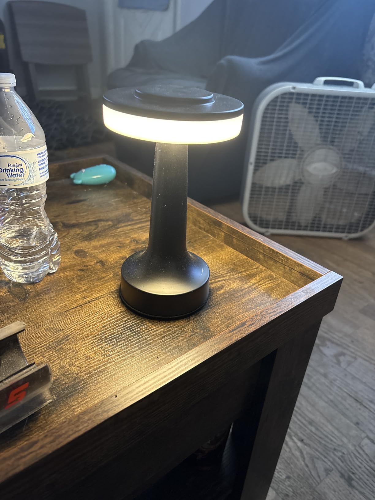 O'Bright Portable LED Table Lamp with Touch Sensor, 3-Levels Brightness, Rechargeable Battery Up to 48 Hours Usage, Night Light for Kids Nursery, Nightstand Lamp, Bedside Lamp (Gold) customer photo 1