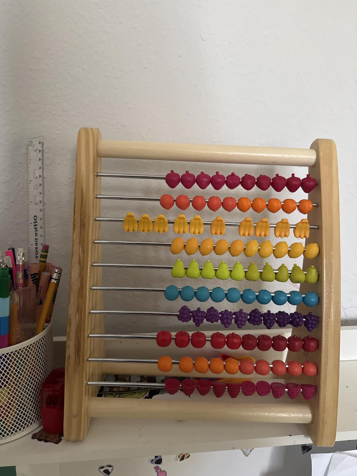 B. toys - Fruity! Wooden Abacus for Kids Classic Math Learning Toy with 100 Beads Educational for Addition, Subtraction Numbers & Counting 18+ Months customer photo 1