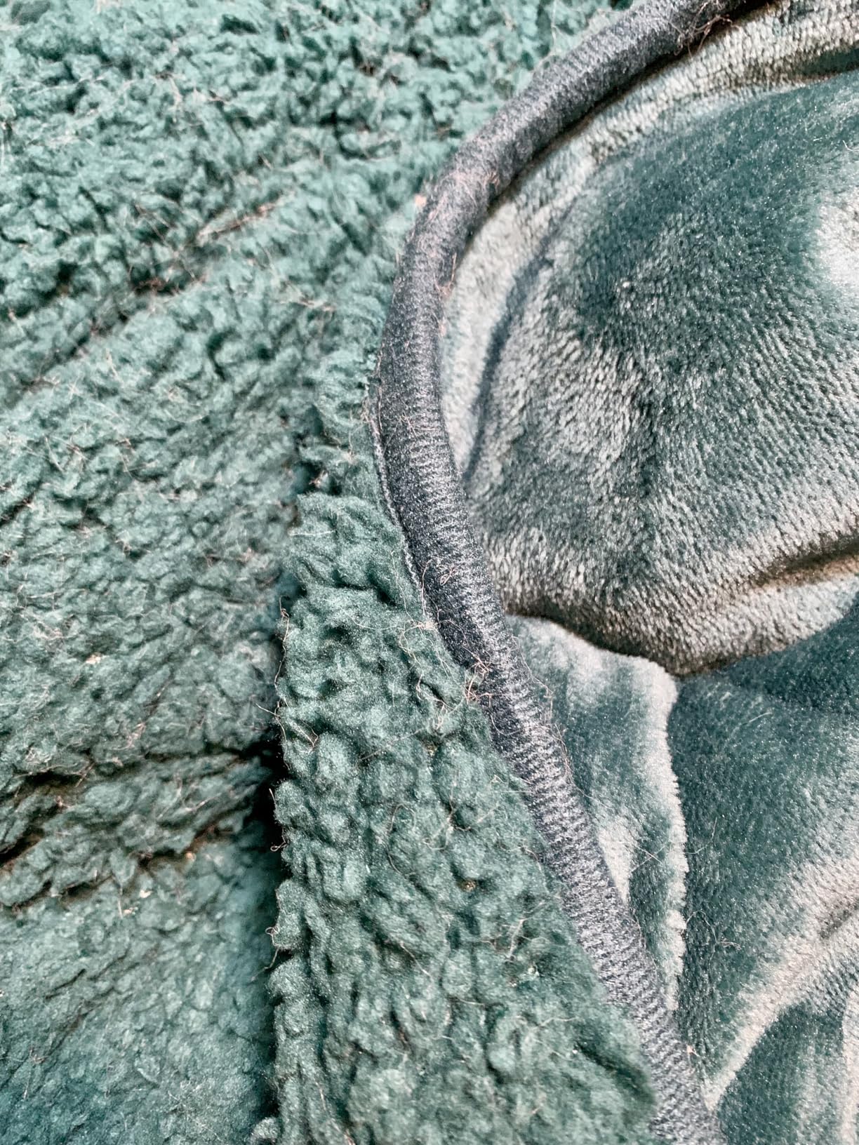 Cottonblue Weighted Blanket 15 lbs Queen Size 60x80 inches, Flannel Shaggy Sherpa Weighted Blanket for Adults Comfortable Weighted Blankets for Calming and Relax, Bed Sofa Heavy Blankets, Grey customer photo 2