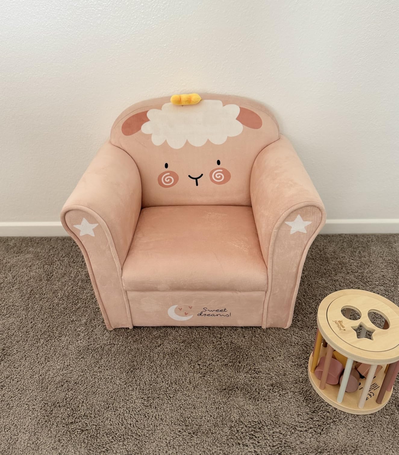 Costzon Kids Couch, Children's Sofa Armrest Chair with Pattern, Toddler Furniture w/Sturdy Wood Construction, Preschool, Lightweight Kids Couch Sofa Chair for Aged 1-5 Boys & Girls Gifts, Crocodile customer photo 2