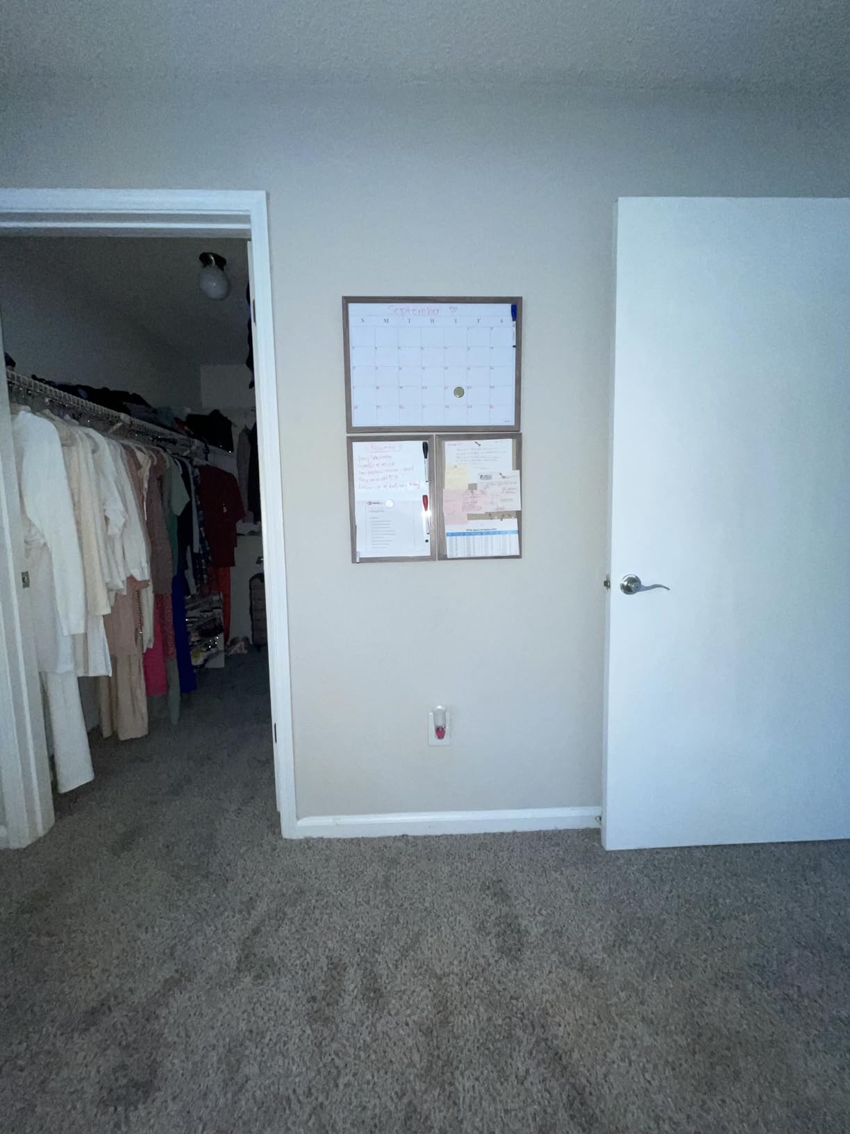 U Brands Organization Center Kit, Rustic Wood Frame, Includes Magnetic Dry Erase Calendar, Magnetic Whiteboard, Linen Bulletin Board, Along with 6 Pins, 4 Markers, and 4 Magnets customer photo 2
