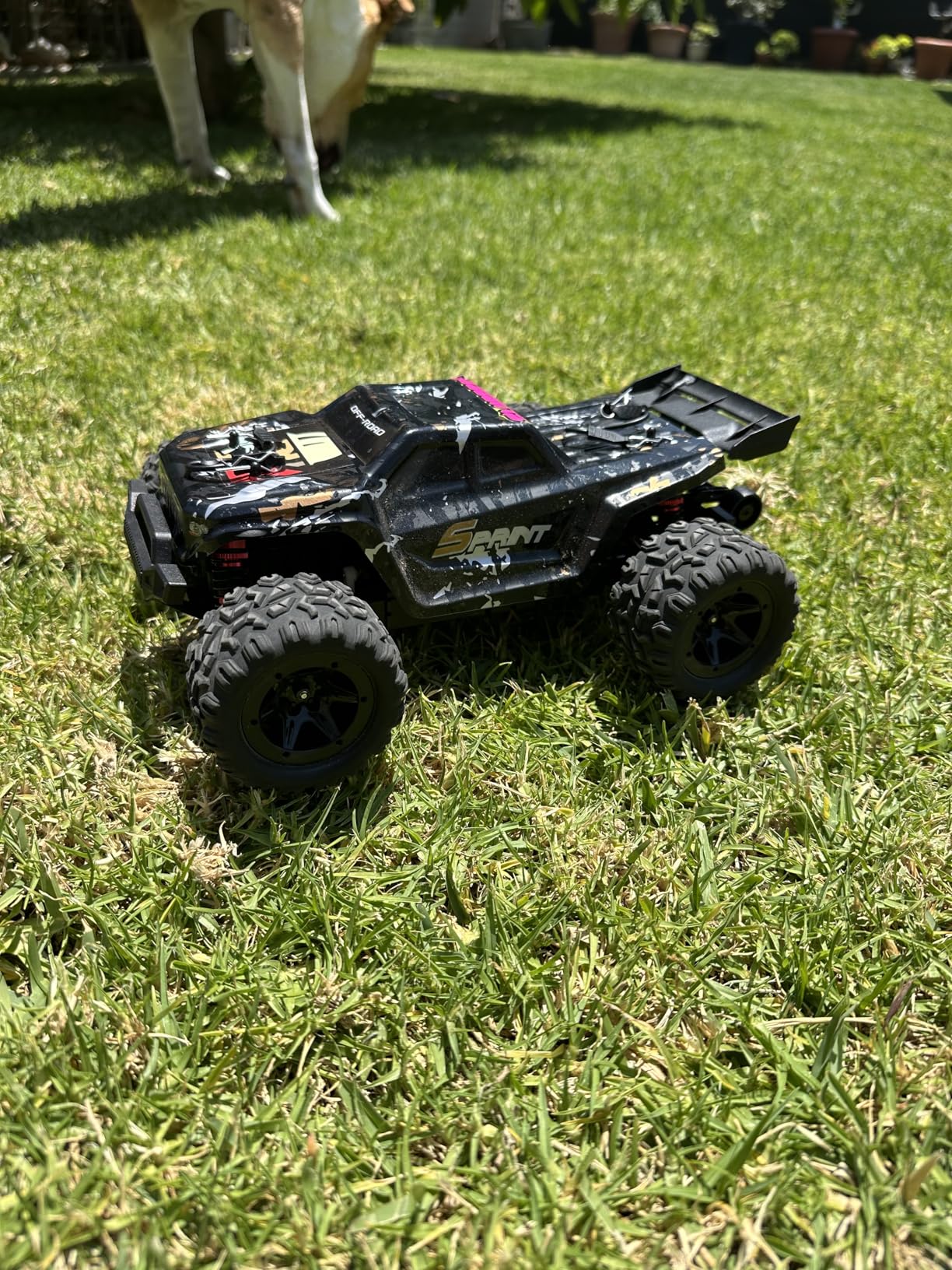 DEERC RC Cars High Speed Remote Control Car for Adults Kids 30+MPH, 1:16 Scales 4WD Off Road RC Monster Truck, Fast 2.4GHz All Terrains Toy Trucks Gifts for Boys, 2 Batteries for 40Min Play customer photo 1