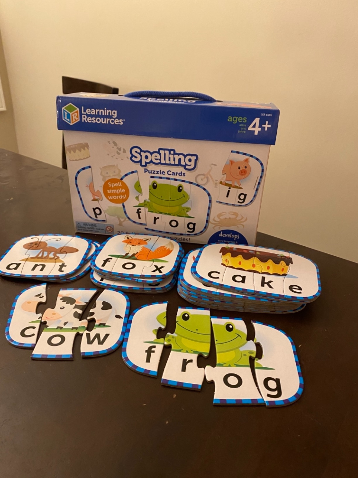 Learning Resources Spelling Puzzle Cards, Kindergarten Readiness, Self Correcting Puzzles, Ages 4+ customer photo 2