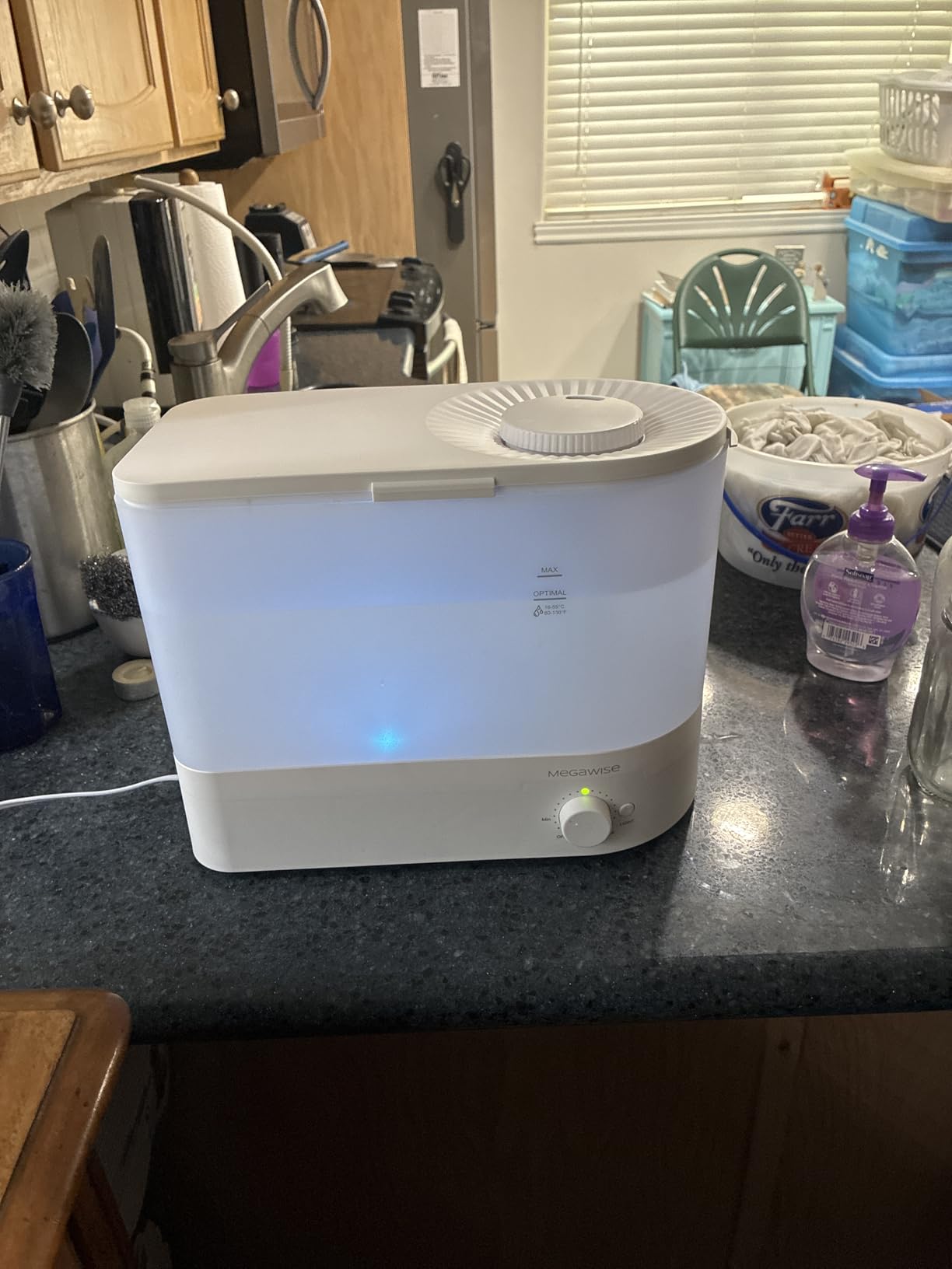 MegaWise Ultrasonic Cool Mist Humidifier SK7620 - 1.5L Capacity, Whisper-Quiet Operation, Adjustable Mist Output, Auto Shut-Off - Ideal for Home, Office, Baby Room, and Bedroom customer photo 1