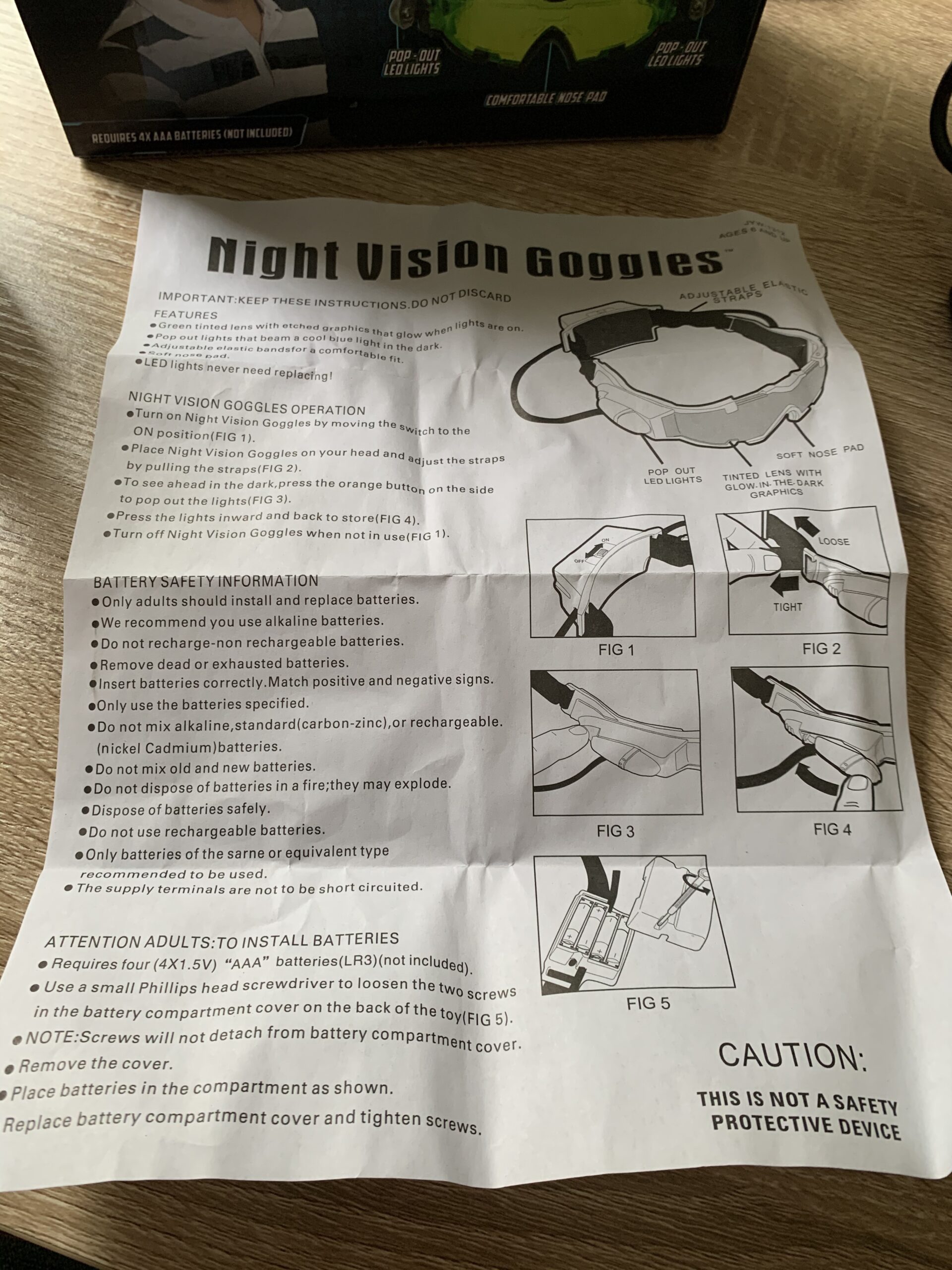 SLF Night Vision Goggles for Kids with Invisible Ink Pen Spy Kit, See in The Dark with Spy Gear, Write Secret Messages with Spy Gadgets, Perfect Spy Ninjas Mission Kit for Play, Spy Kit for Kids 8-12 customer photo 1