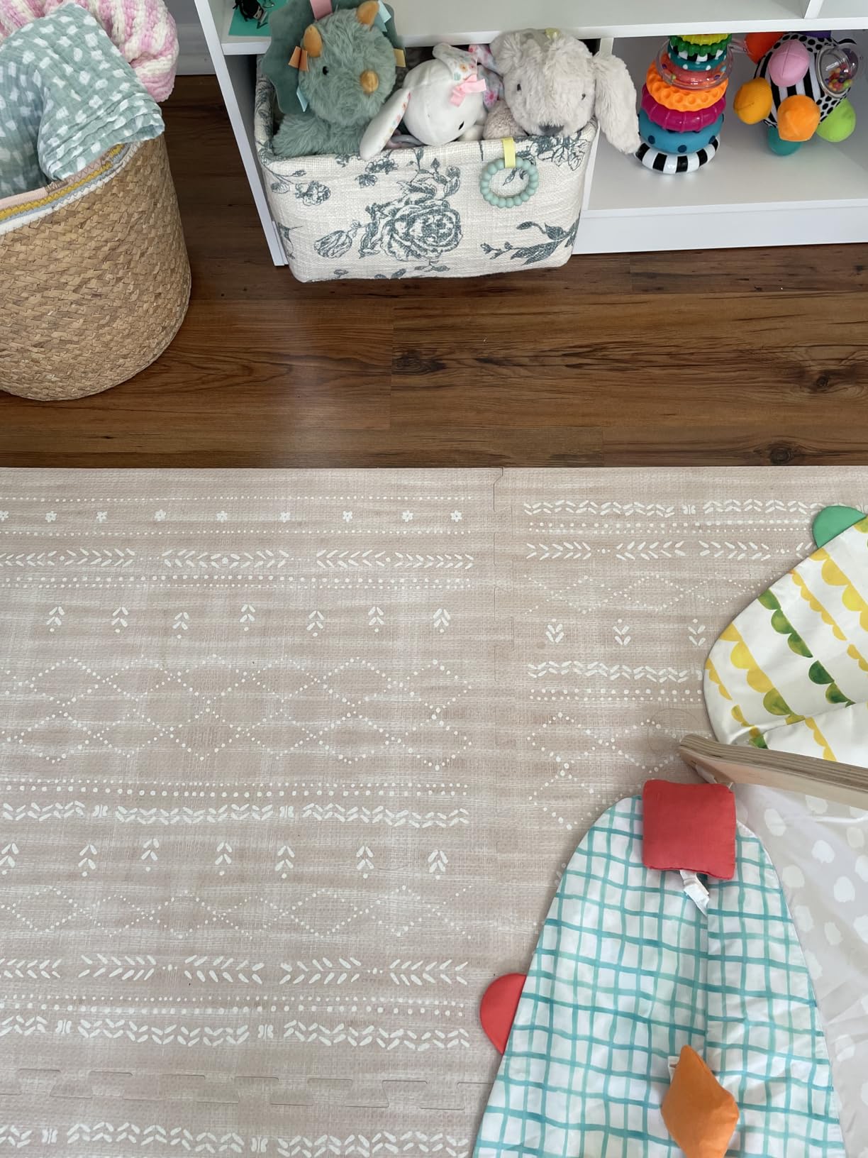 Lillefolk Baby Play Mat for Floor - 4x6ft Beige | Soft Non Toxic Premium EVA Foam Tiles for Tummy Time, Crawling & Playroom - Waterproof Interlocking Floor Mat for Babies & Toddlers (6 Tiles) customer photo 2