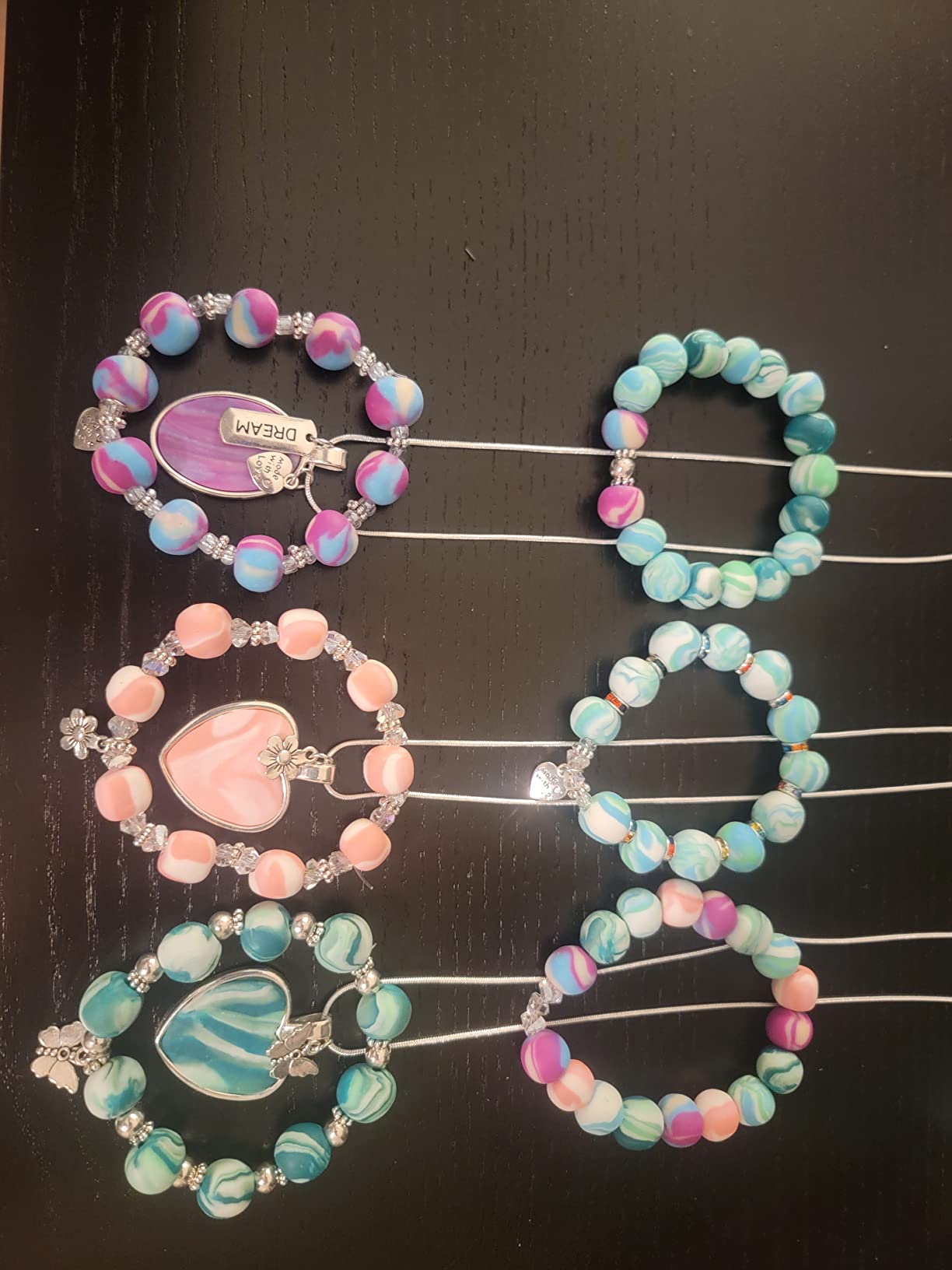 Hapinest Make Your Own Clay Jewelry Making Kit for Girls, Create 3 Bracelets & 3 Necklaces customer photo 1