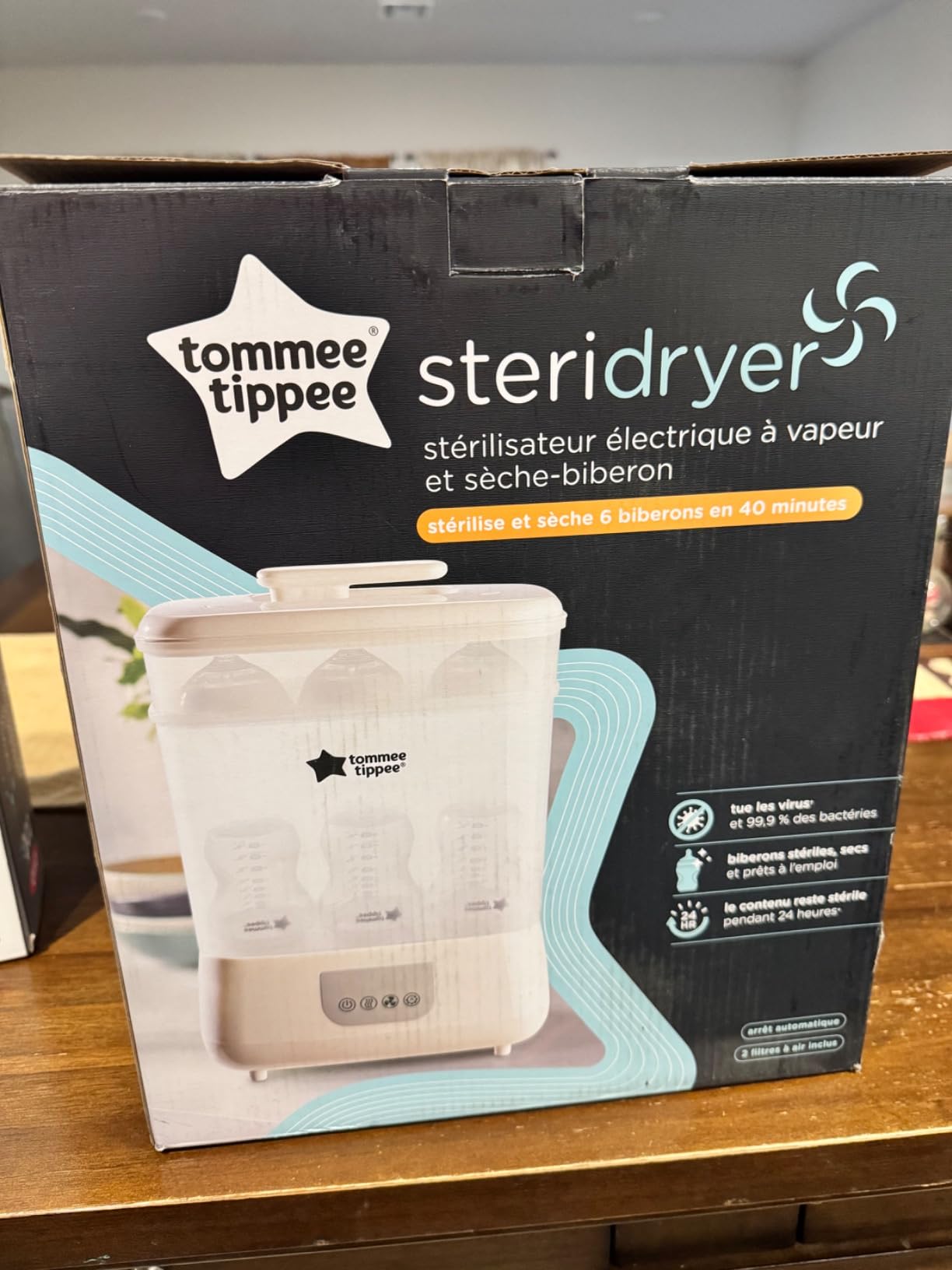 Tommee Tippee Steridryer Electric Steam Sterilizer and Dryer, White, for Baby Bottles and Feeding Accessories, Kills Viruses* and 99.9% of Harmful Microbes customer photo 1
