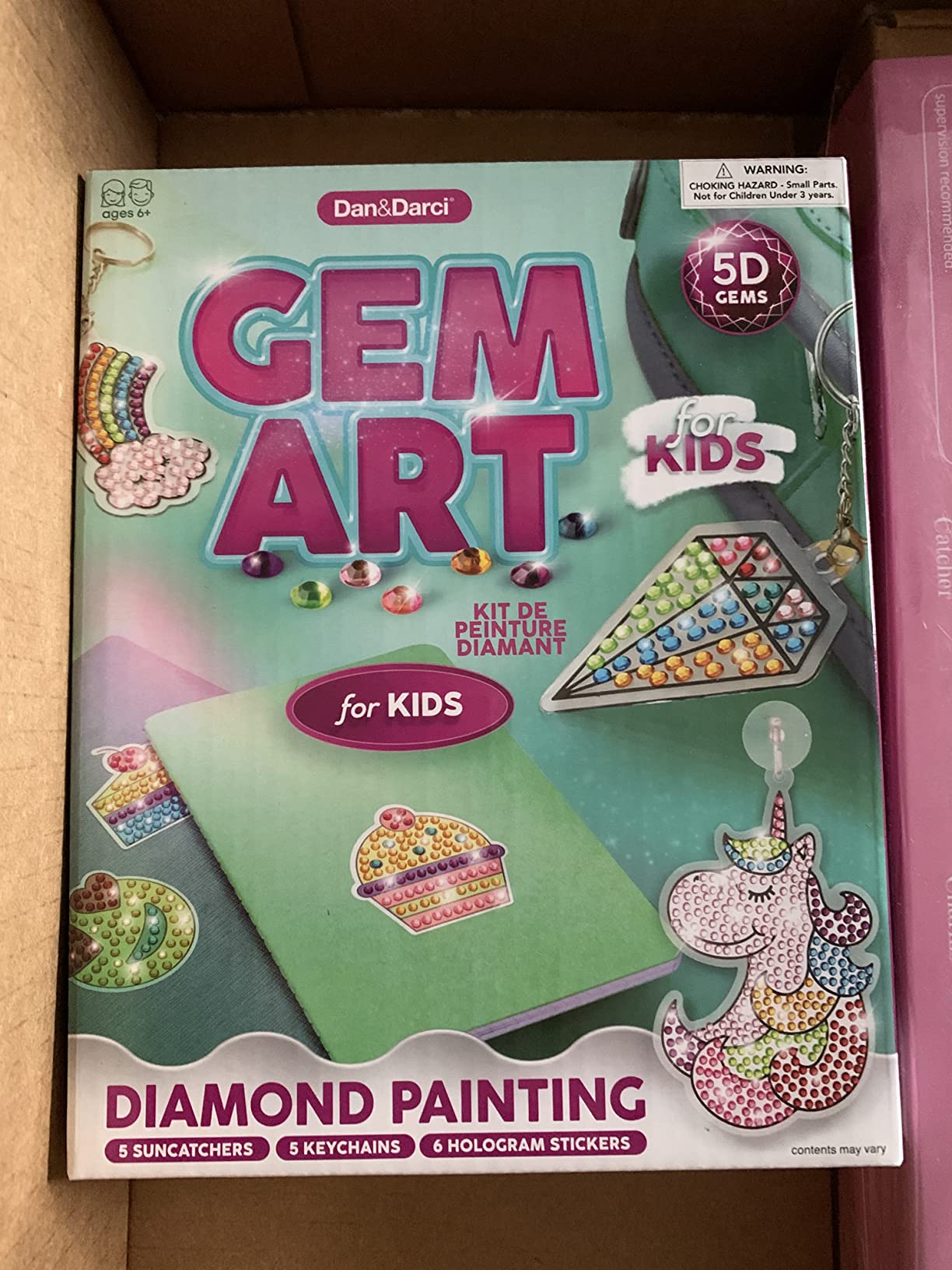 Dan&Darci Diamond Art Kit for Kids - Gem Painting - Arts & Crafts Kits for Ages 6-12 - Gifts for 6, 7, 8, 9, 10, 11, 12 Year Old Boy & Girl - Girls Birthday Toys Gift Ideas - Craft Activities customer photo 2