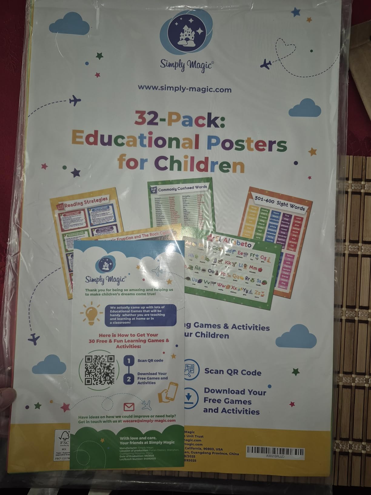 32 Educational Posters for Kids - Multiplication Chart Table, Periodic Table, USA Map, World Map, Solar System, Days of The Week, Division, Addition, Homeschool Supplies - 17x11 (Laminated) customer photo 1