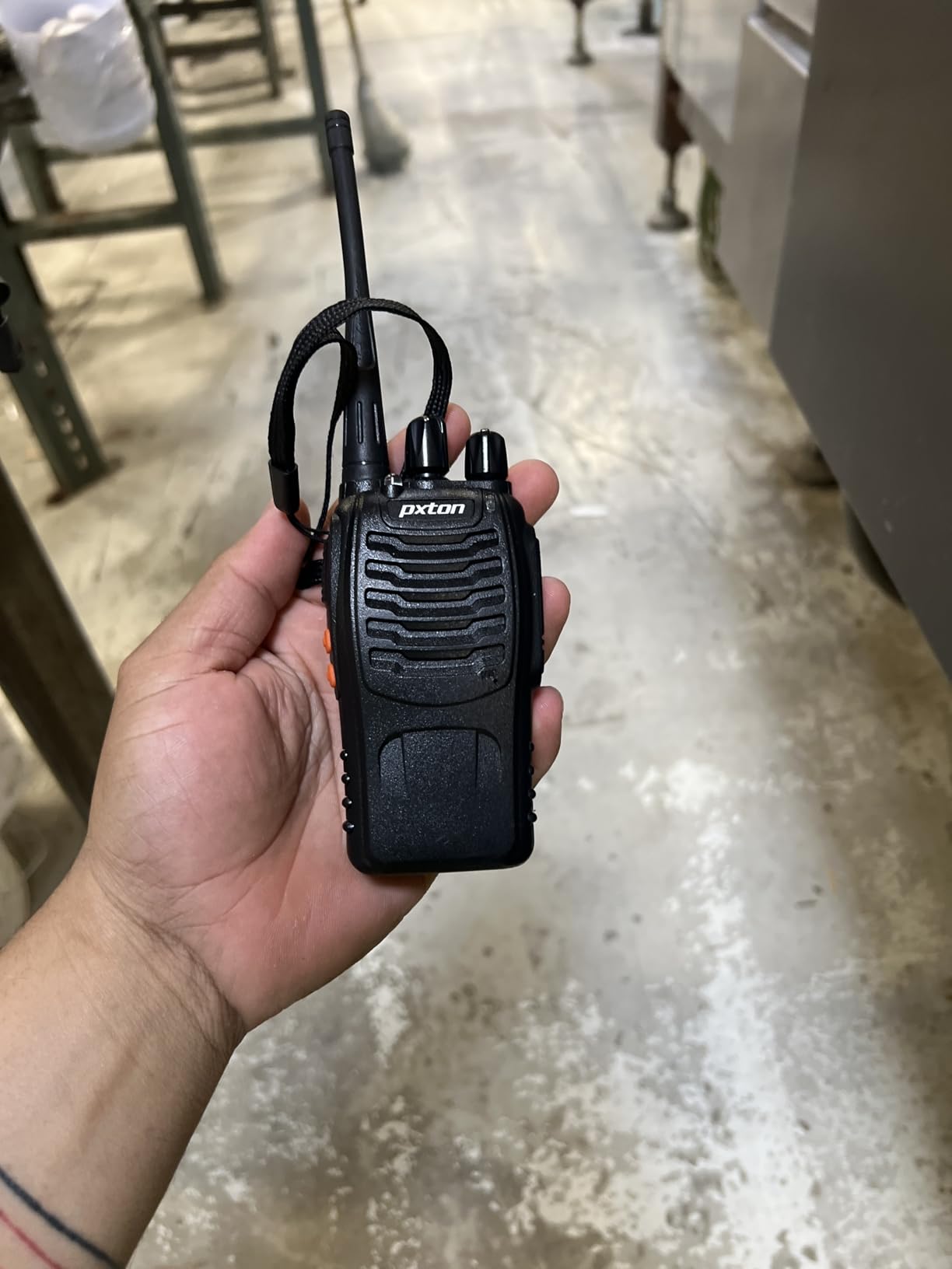 pxton Walkie Talkies Rechargeable Long Range Two-Way Radios with Earpieces, UHF Handheld Transceiver Walky Talky with Flashlight Li-ion Battery and Charger (2 Pack) customer photo 1