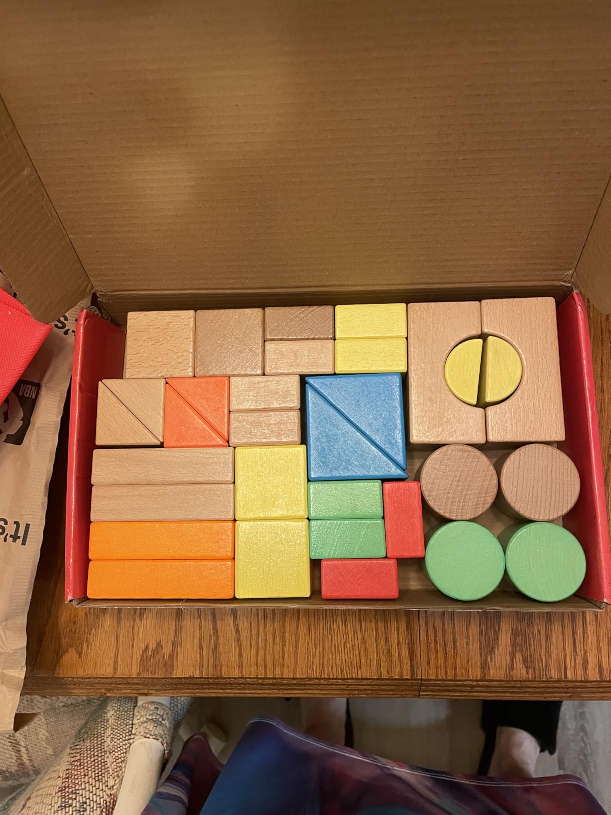 Migargle Large Wooden Building Blocks Set - Educational Preschool Stacking Toys with Storage Bag, Toddler Gifts for Boys Girls Ages 3+ customer photo 2