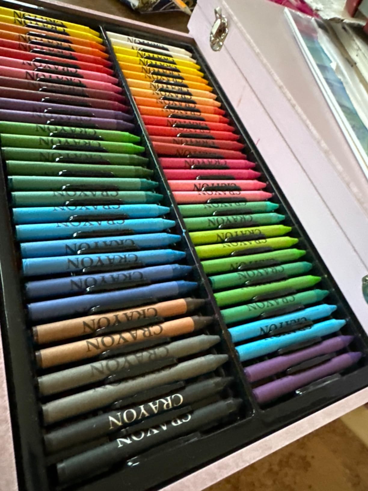 iBayam Art Supplies, 150-Pack Deluxe Wooden Art Set Crafts Drawing Painting Kit with 2 Sketch Pads, 1 Coloring Book, Gift Box for Kids Adults Artist Beginners customer photo 2