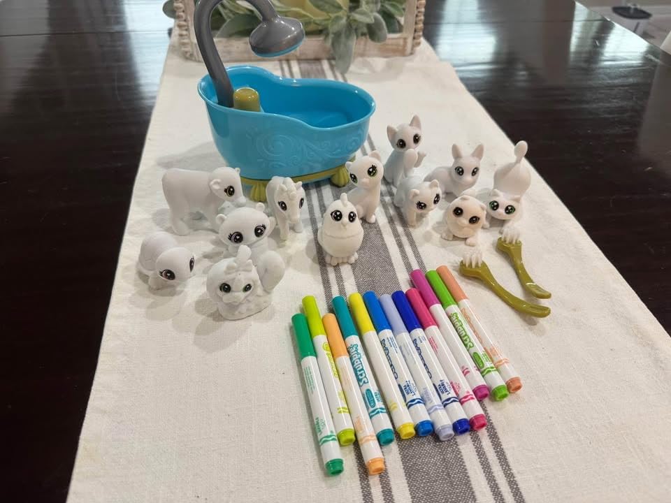Crayola Scribble Scrubbies Glam Pack (4 Pets), Washable Pet Care Toy & Coloring Animal Craft Kit, Gift for Kids, Playset for Girls & Boys, Ages 3+ customer photo 1