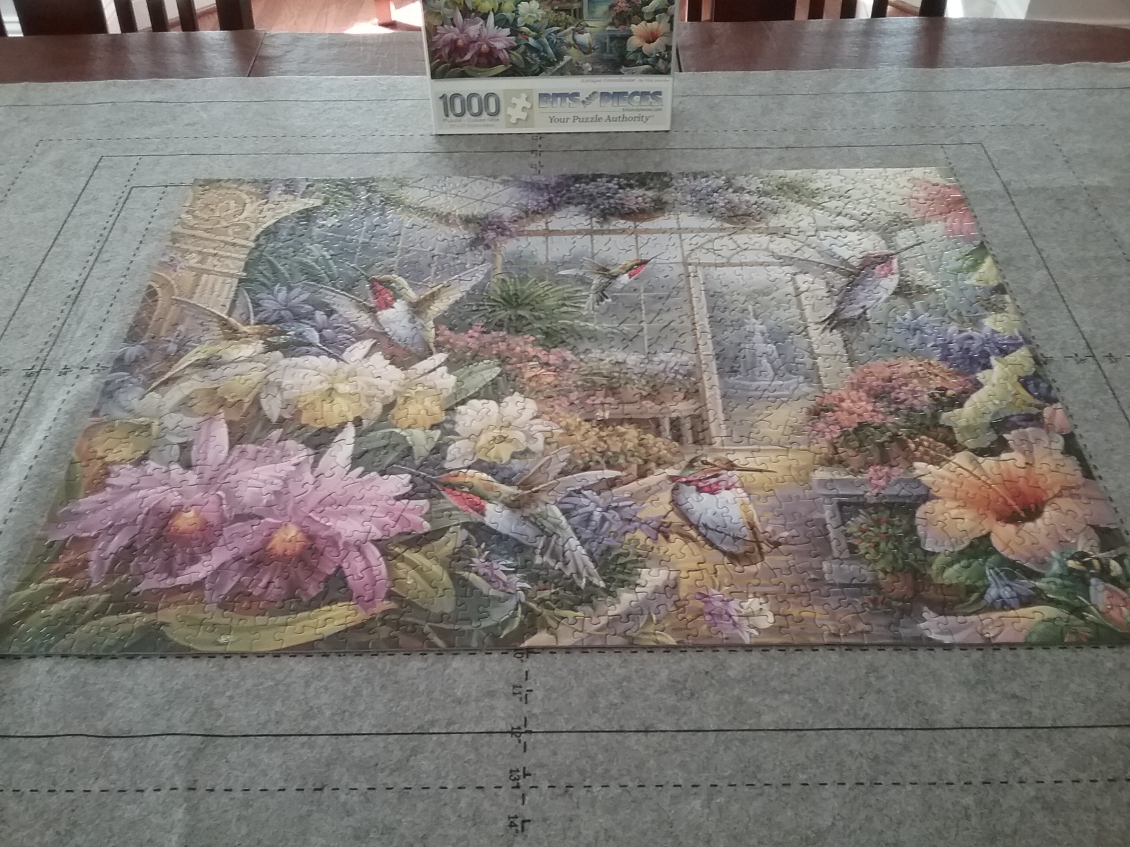Bits and Pieces - 1500 Piece Jigsaw Puzzle for Adults - Antique Greenhouse - Bird Fountain Beautiful Flower Garden Jigsaw Puzzle by Artist Oleg Gavrilov customer photo 2
