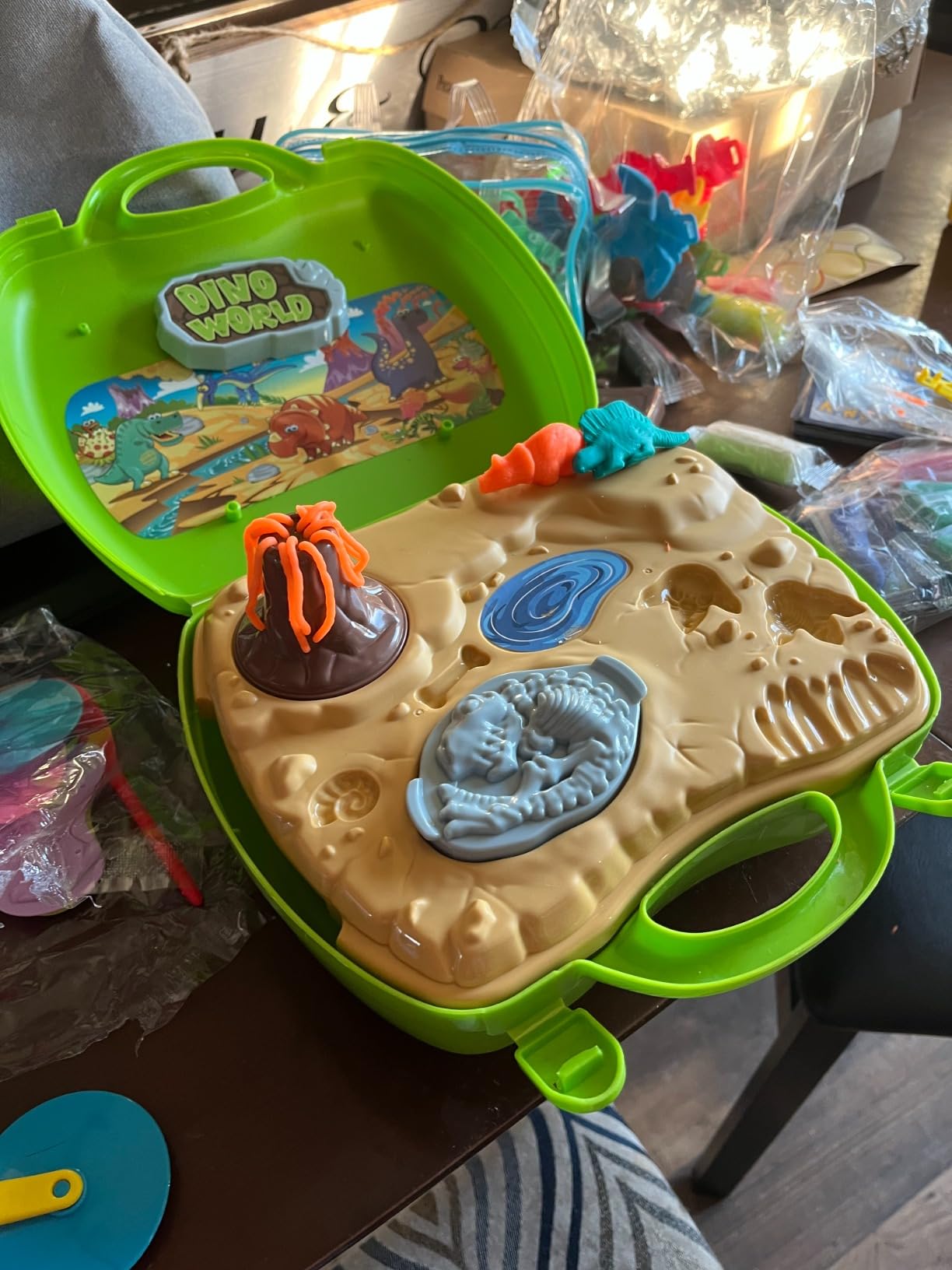 Dough Tools for Kids, 46Pcs Dough Toys Sets Playdough Accessories Include Play Food Molds - Cupcakes, Ice Cream, Noodle, Play Bulk Pack with Roller, Cutters, Scissor, DoughMat and Storage Bag Gifts customer photo 1
