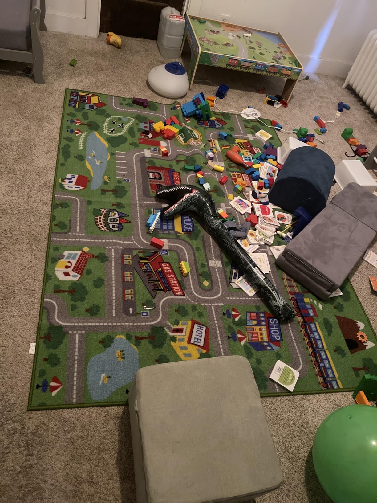 Capslpad Kids Educational Play Rug - 6.6' x 5' Traffic Road Car Mat Learning Play Game Area Rug for Playroom, Living Room, Nursery Room Decor customer photo 1