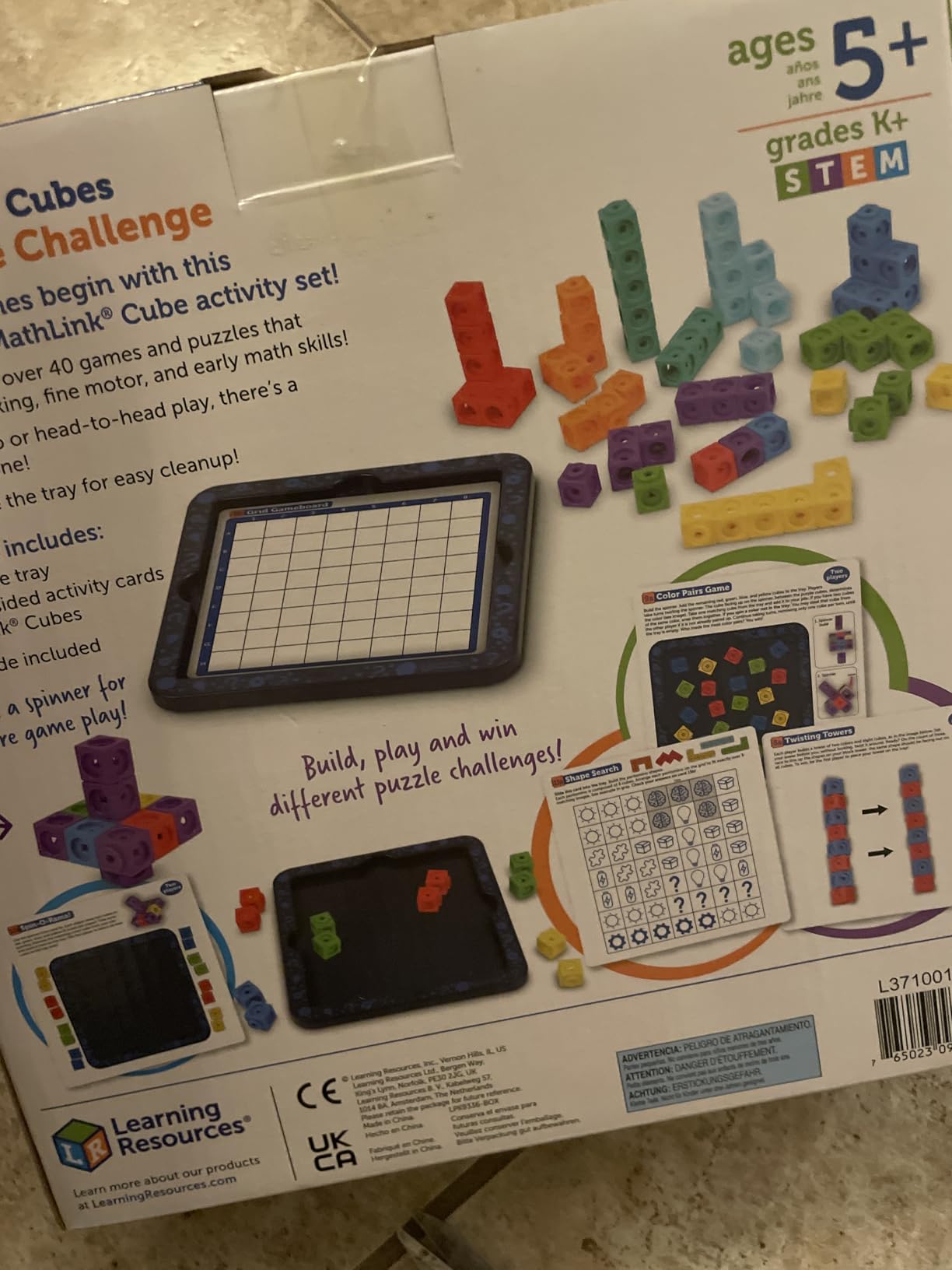 Learning Resources MathLink Cubes Elementary Math Activity Set - Math Manipulatives for Elementary School, 1st Grade Learning & Education Toys, Counting Blocks for Classroom Centers and Homeschool customer photo 1