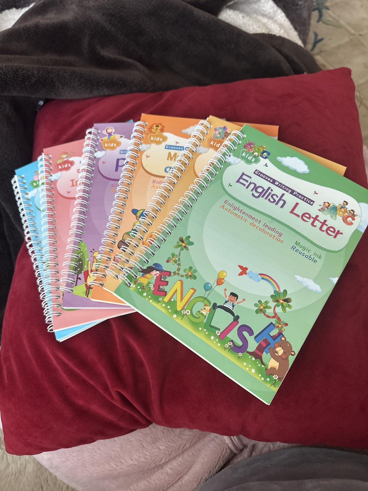 Magic Ink Copybooks for Kids Reusable Handwriting Workbooks for Preschools Grooves Template Design and Handwriting Aid Practice for Kids customer photo 1