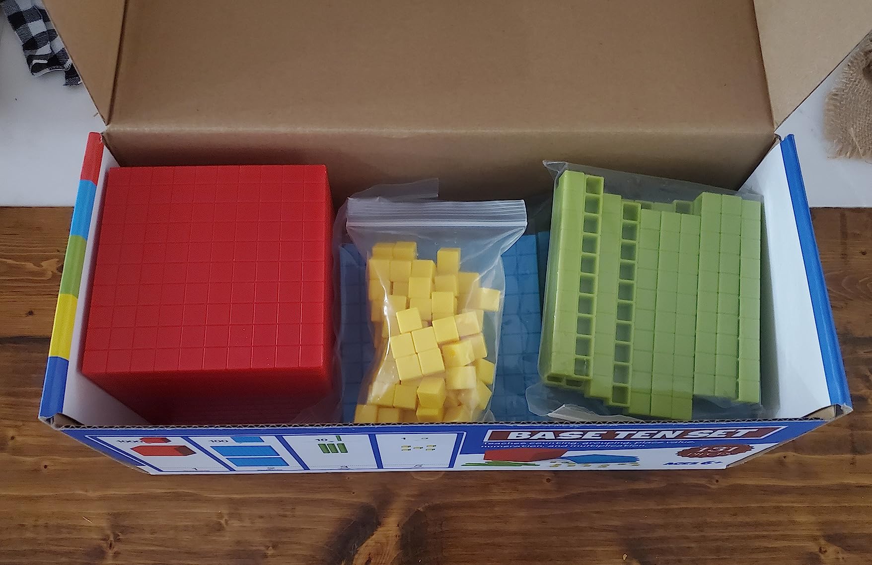 Torlam 131 PCS Base Ten Blocks for Math - Place Value Blocks, Plastic Base 10 Math Manipulatives 1st Grade, Math Counters, Math Cubes, Counting Cubes for Kids Kindergarten Math customer photo 1