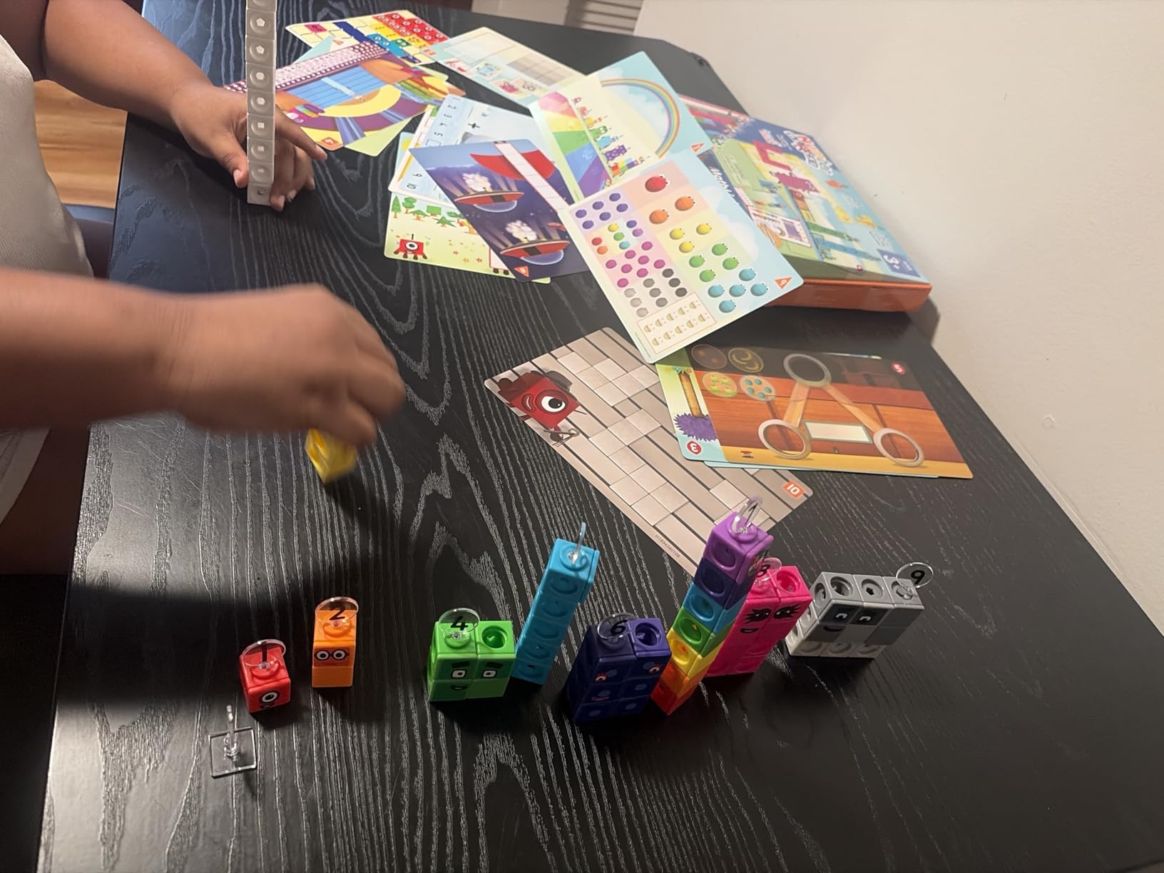 hand2mind MathLink Cubes Numberblocks 1-10 Activity Set, 30 Preschool Learning Activities, Counting Blocks, Linking Cubes, Educational Toys for Kids, Number Games, Math Manipulatives Kindergarten customer photo 1