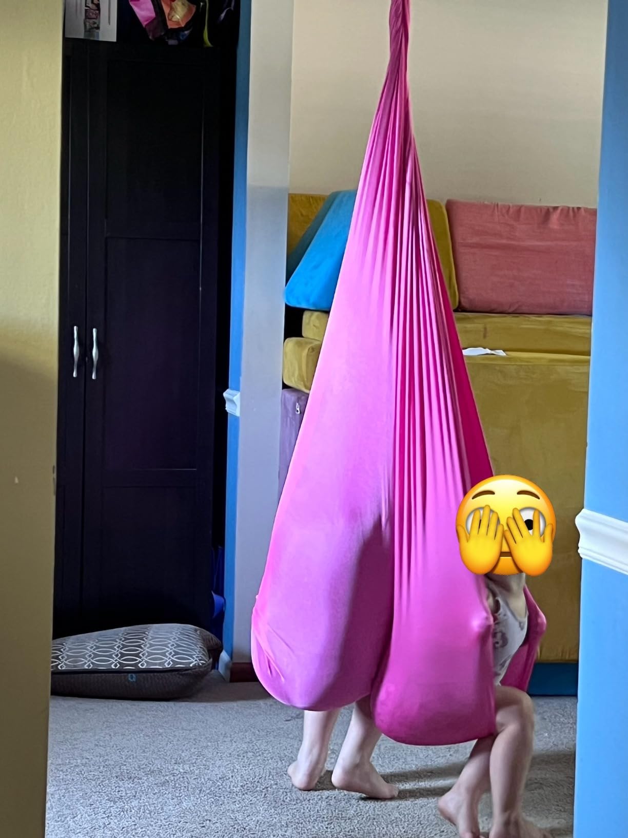 Sensory Swing for Kids with 360 Degree Swivel Hanger, Indoor Therapy Swing Great for Autism, ADHD, Sensory Processing Disorder, and Autistic Children customer photo 2
