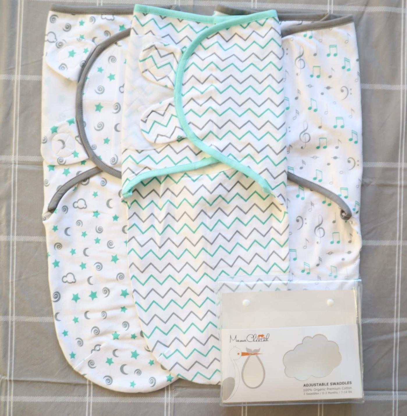 Mama Cheetah Preemie Swaddle Sack, Organic Swaddling Sleep Sacks for Preemies, Swaddle Blanket Wrap, Easy Swaddles for Premature Baby Girl 4-7 lbs, Newborn Essentials, 3-Pack, Cotton, Grey/Pink customer photo 2