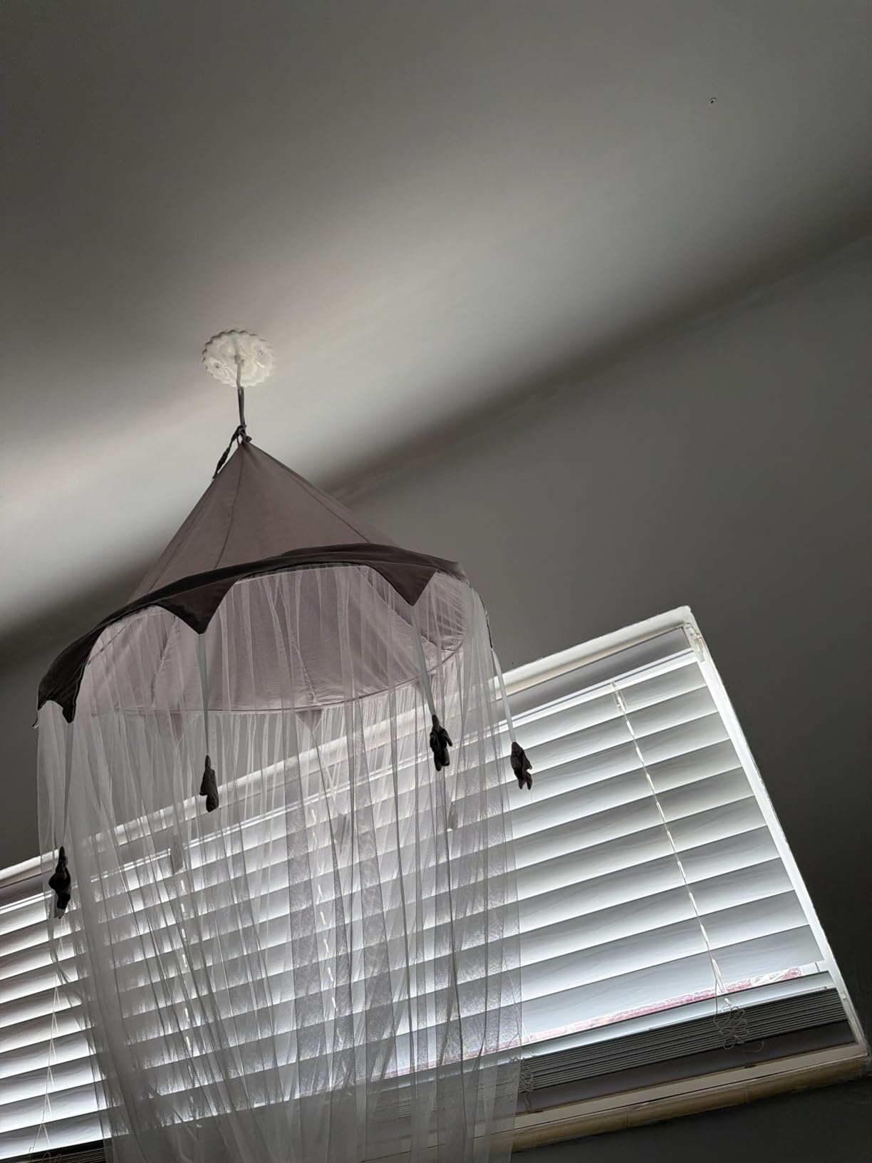 Canopy for Kids Bed with Stars, Crib Canopy with Dome, Elegant Net Hanging Fairy Girl Bed Canopy Princess Room Decoration Reading Nook Corner Curtain Fits Full Crib, Twin, Queen Play Castle Tent customer photo 1