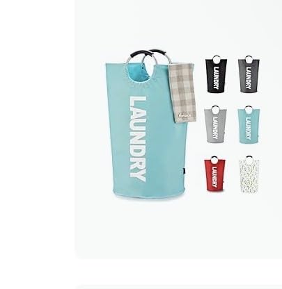 Caroeas Super Large 150L Laundry Basket Pro, Waterproof Laundry Hamper, Collapsible Laundry Basket Easy Storage, Clothes Hamper Stands Up Well, Laundry Bag with Padded Handles (Dark Grey) customer photo 1