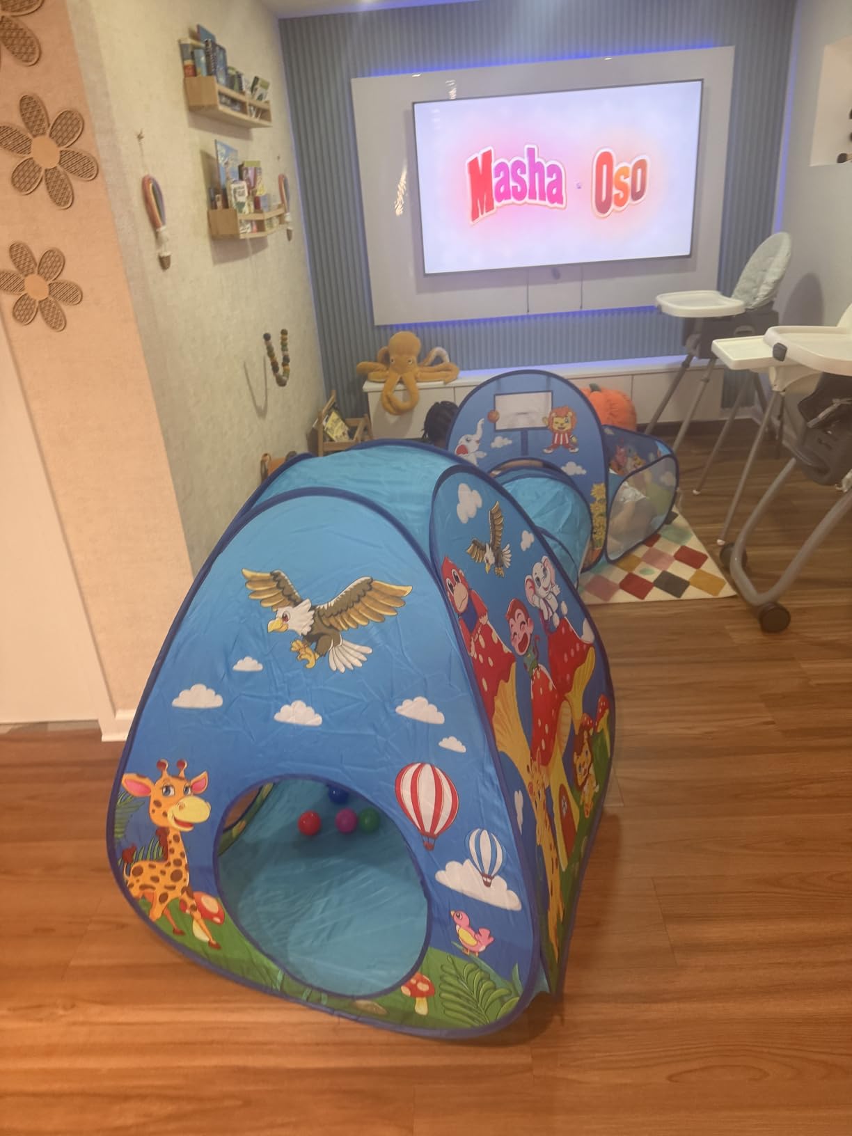 GeerWest 3 in 1 Kids Play Tent for Toddler with Baby Ball Pit and Play Tunnel, Children Indoor Outdoor Playhouse with Climbing Tunnel Toy for Toddlers, Boys and Girls Best Birthday Gifts (No Balls) customer photo 2