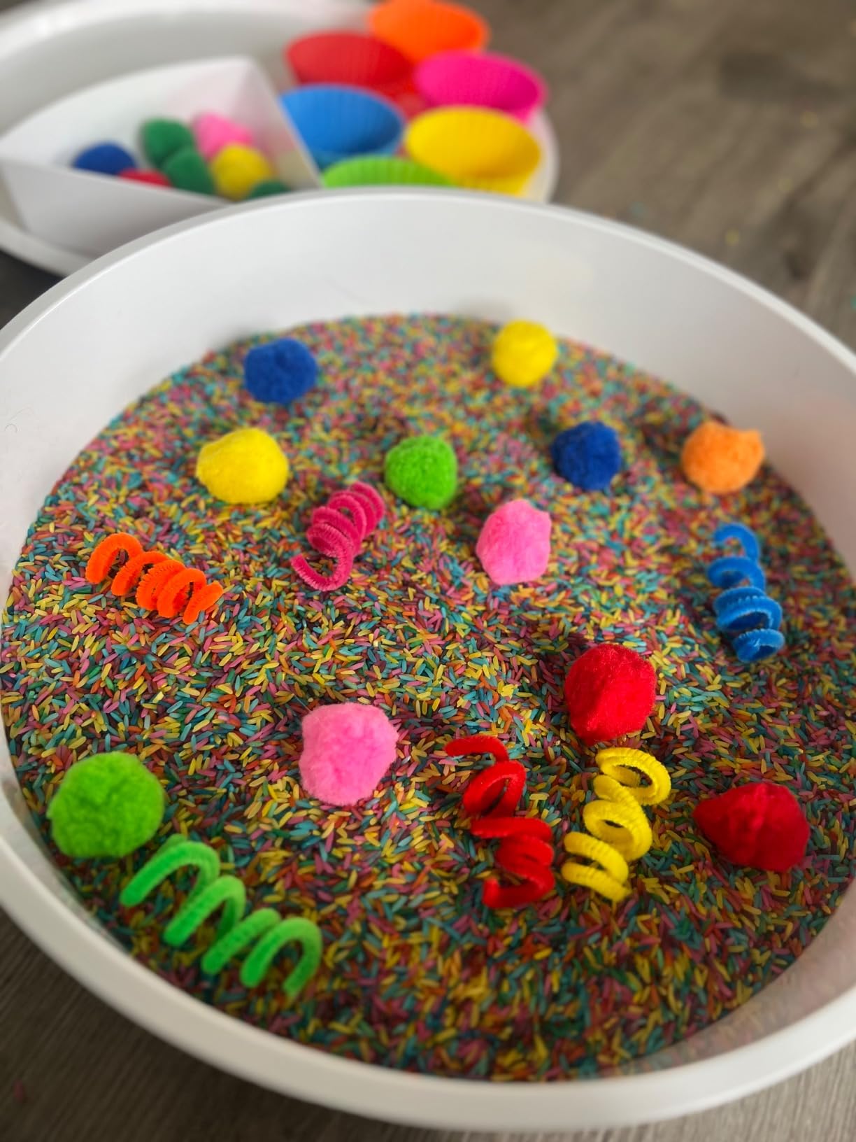 Inspire My Play Sensory Bin with Lid and Removable Storage Inserts - Sensory Bins for Toddler Crafts - Kids Sensory Toys for Autistic Children - Sensory Activities for Toddlers customer photo 1