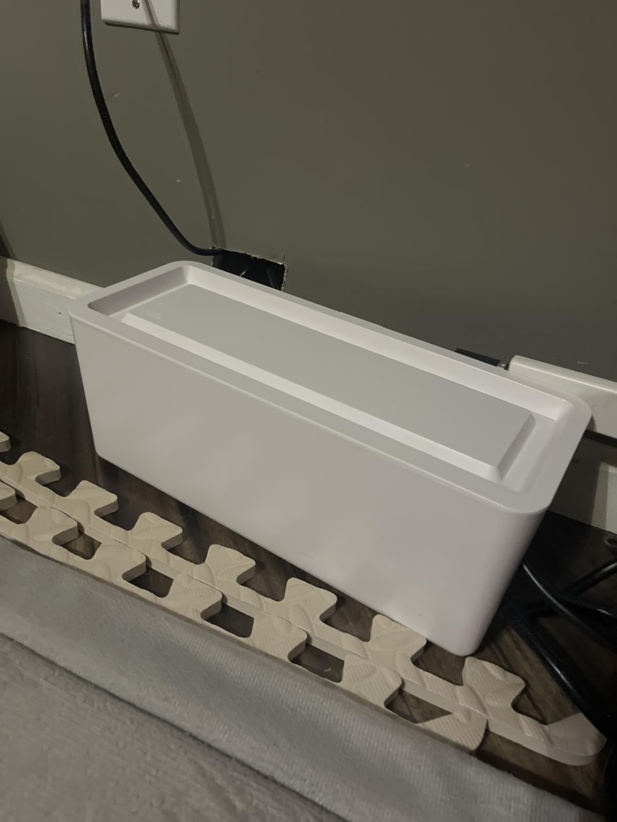 Power Strip Cover Box - Effectively Baby Proofs Power Strip with Patented Dual Lock. Convenient Side Openings for Cords & Cables. Protects Small Hands & Fingers customer photo 1