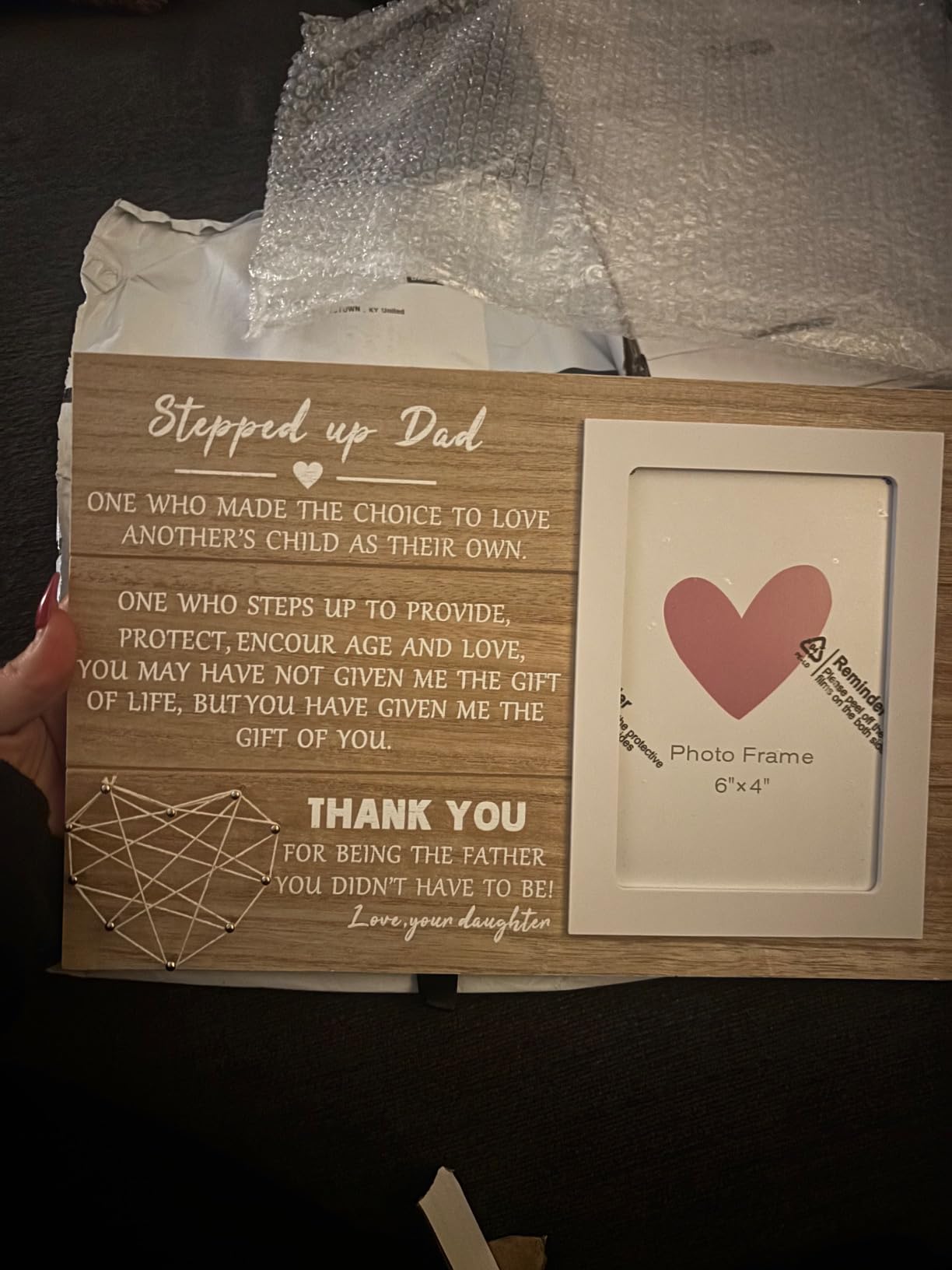 NZY 2026 Father's Day Present for Daddy, New Dad Gift, Become a Father, Pregnancy Announcement Presents, You're Going to be a Daddy, New Baby Sonogram Presents, Love at First Sign, Picture Frame Photo Frame customer photo 2
