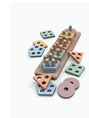 GOPO TOYS Montessori Toys for 1+ Year Old - Wooden Shape Sorter & Stacking Puzzle - Toddler Learning, Fine Motor Skills & Developmental Toy for Boys & Girls customer photo 1