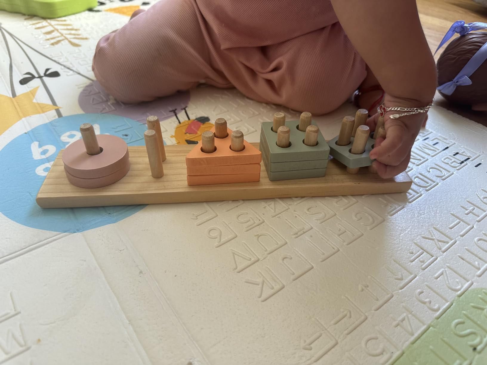 GOPO TOYS Montessori Toys for 1+ Year Old - Wooden Shape Sorter & Stacking Puzzle - Toddler Learning, Fine Motor Skills & Developmental Toy for Boys & Girls customer photo 2
