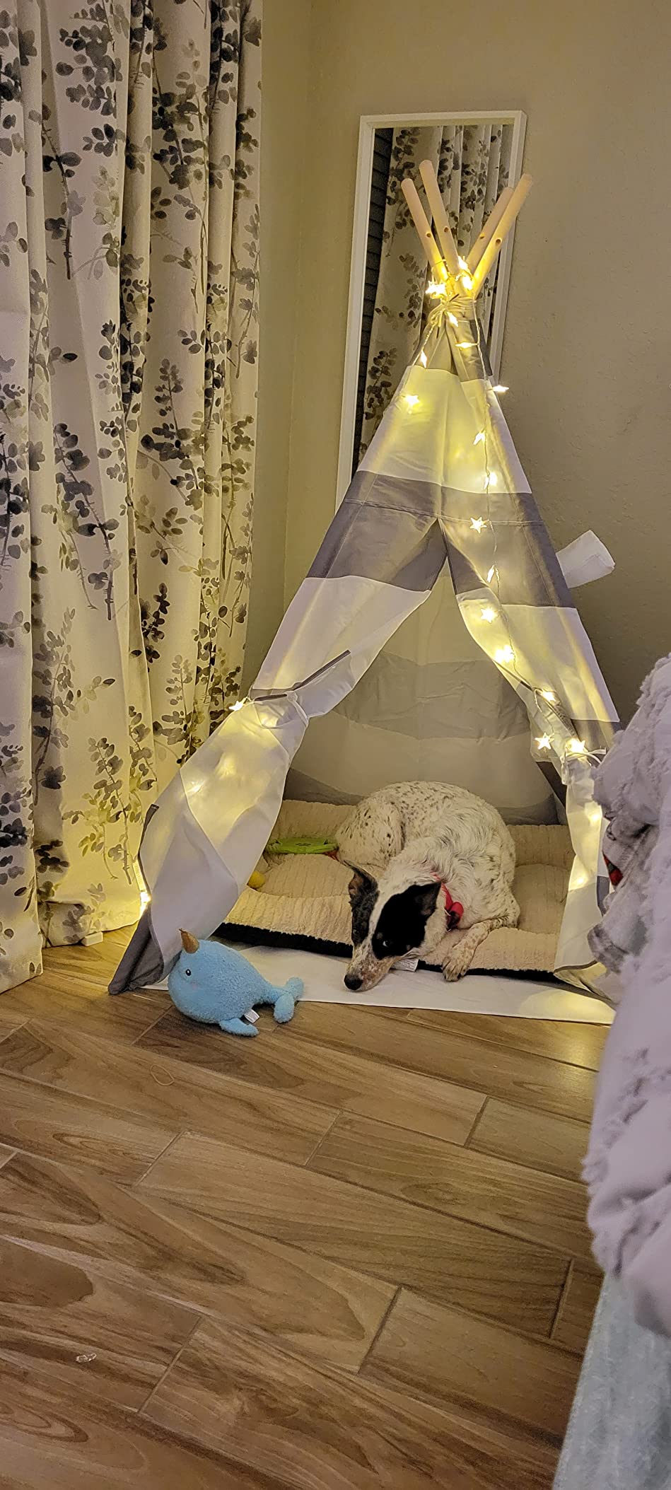 Boys Teepee Tent for Kids Teepee Baby Teepees for Boys Girls Baby Kids Tent Indoor Tepee Grey Chevron Tepees Toddler Tent with Floor & Carry Case customer photo 2