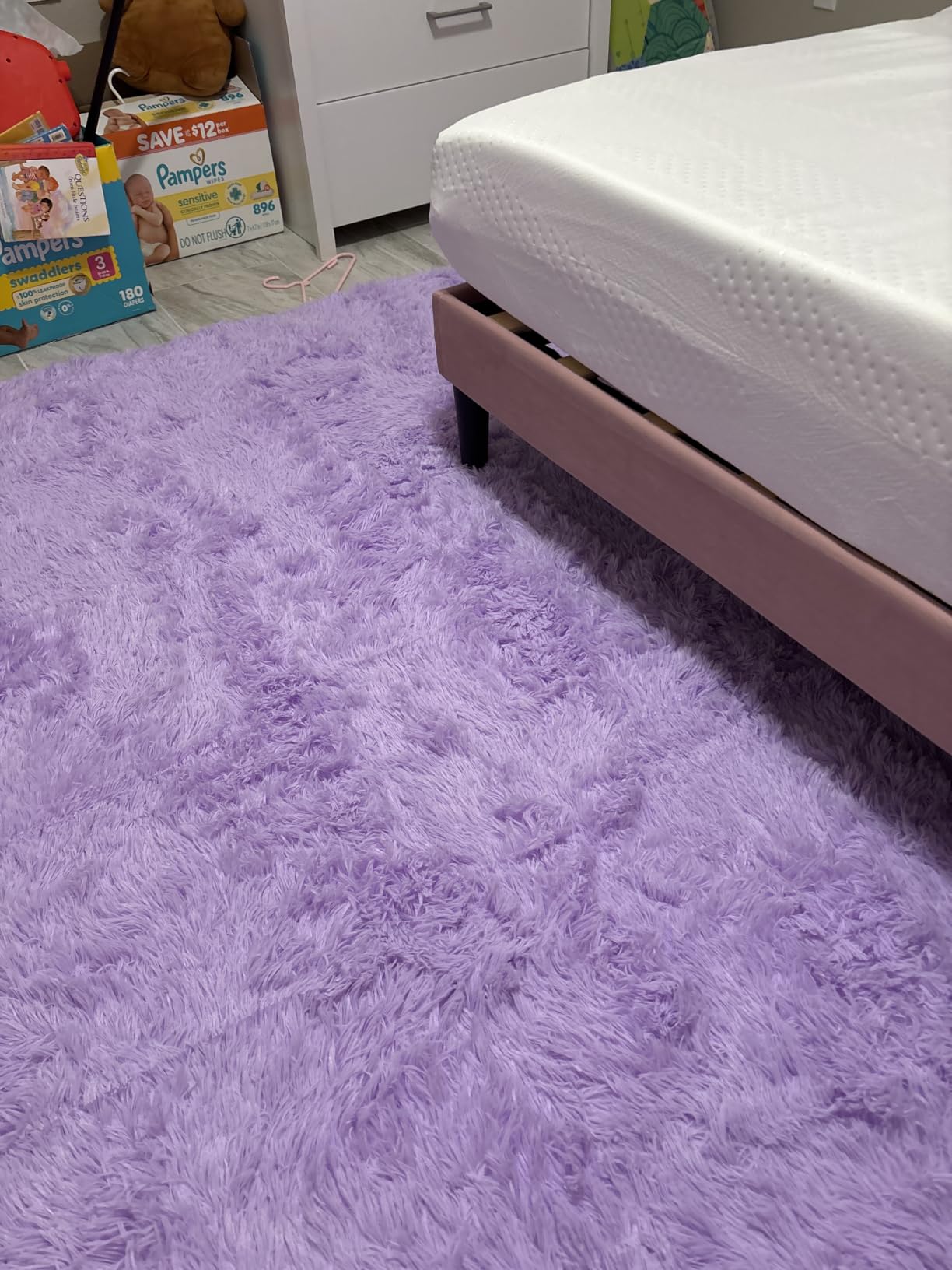 PAGISOFE 4x6 Rainbow Fluffy Soft Plush Area Rugs for Girls Bedroom, Shaggy Vibrant Rugs for Kids Playroom, Kawaii Princess Fuzzy Rugs for Nursery Baby Toddler, Cute Colorful Room Decor for Teenage customer photo 1