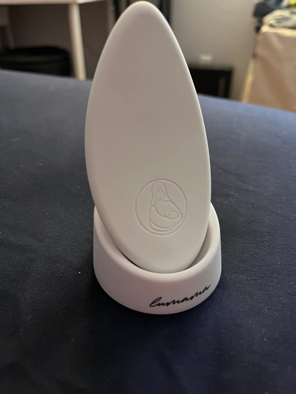 LUMAMA MammaEase Pro Lactation Massager - Premium Silicone Breast Massager Breastfeeding with 2 Heat Levels - Small Vibrating Massager with Clogged Ducts Tip, Charging Base - Pink customer photo 2