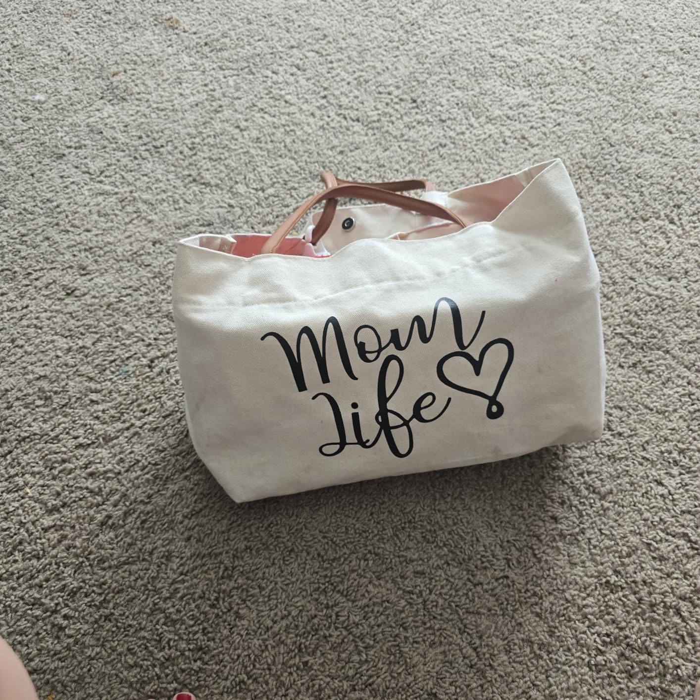 kifasyo Mom Mama Bag Mother Gifts Momlife Tote for Hospital, Shopping, Beach, Travel customer photo 1