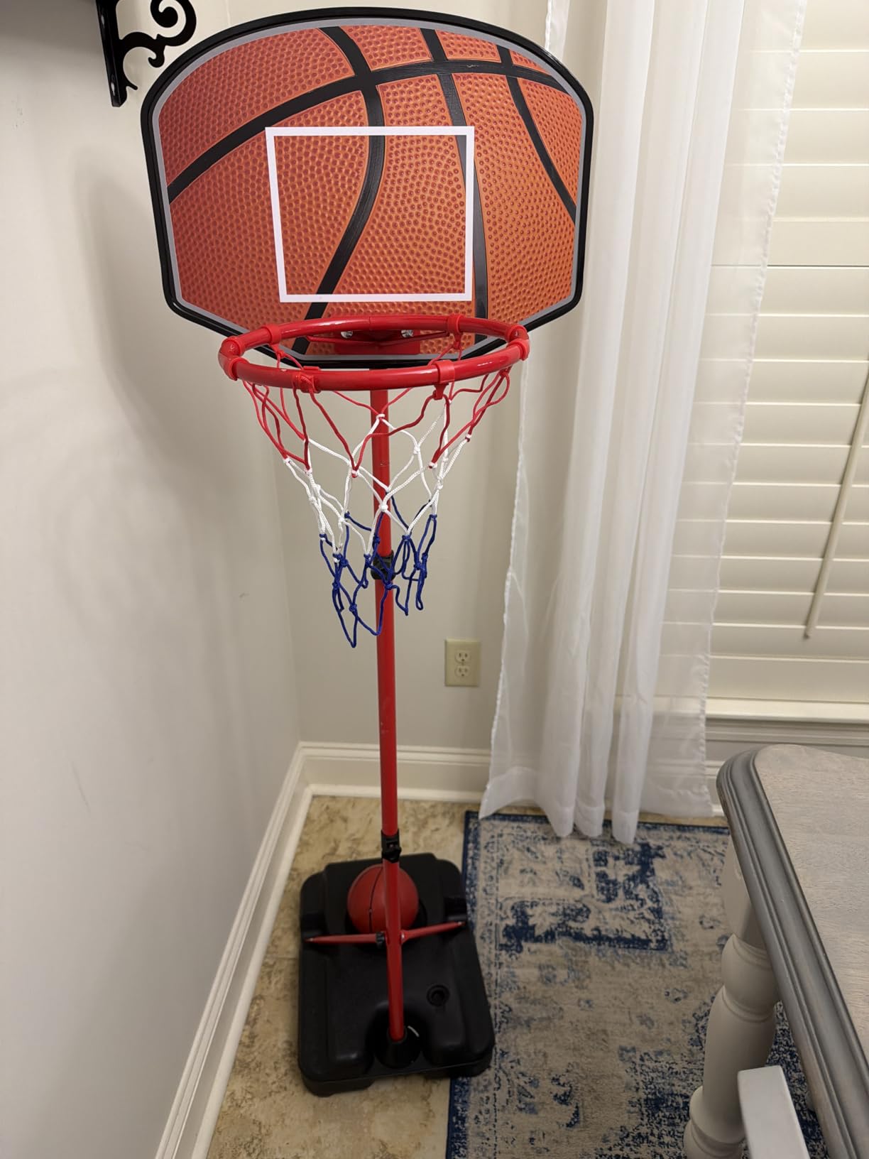 Kids Basketball Hoop for 1 2 3 4 5 6 Year Old Stand Adjustable Height 3.5ft-5.3ft Toddler Boy Basketball Hoop Indoor Mini Basketball Hoops Goal Ball Games Toys for Girl Boy Age 1-3 2-4 3-5 customer photo 2