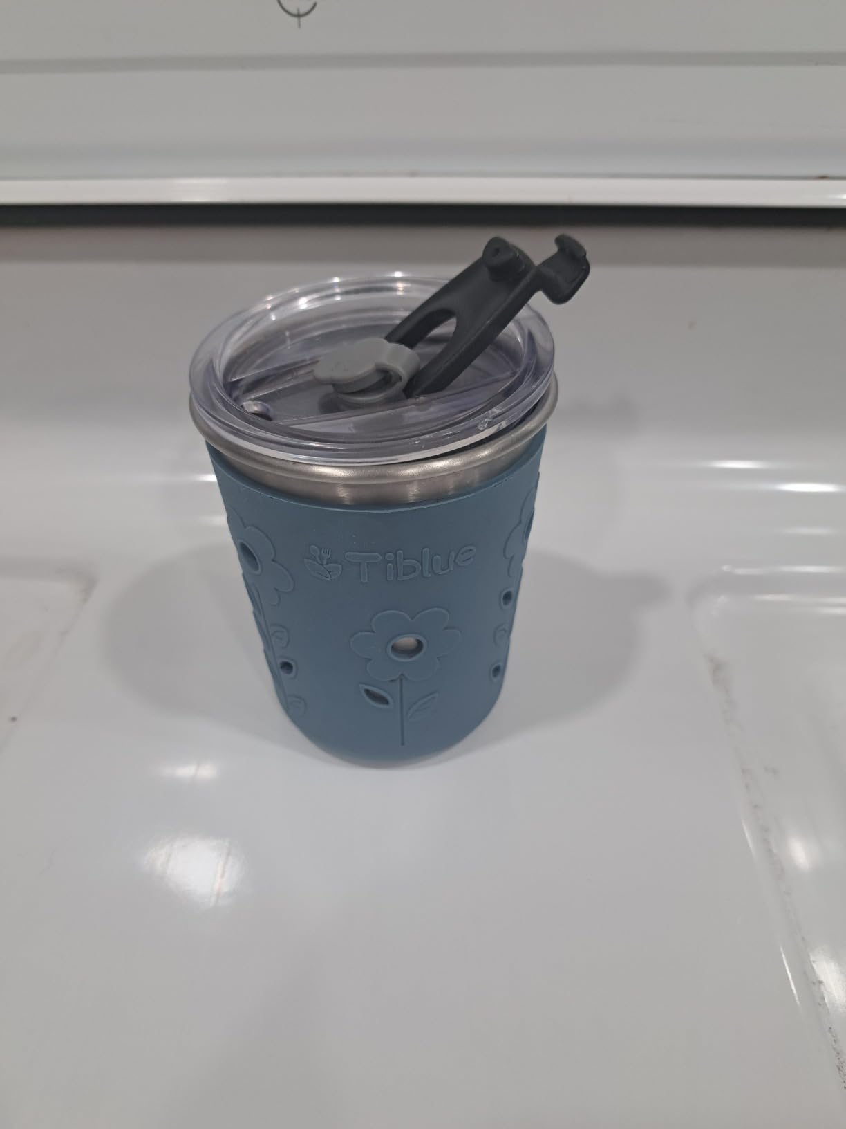 Tiblue Kids & Toddler Cups, Spill Proof Stainless Steel Smoothie Tumblers with Leak Proof Lids, Silicone Straw with Stopper & Sleeve, BPA FREE Snack Cup for Baby Girls Boys(4 Pack, 8oz Multicolor) customer photo 1
