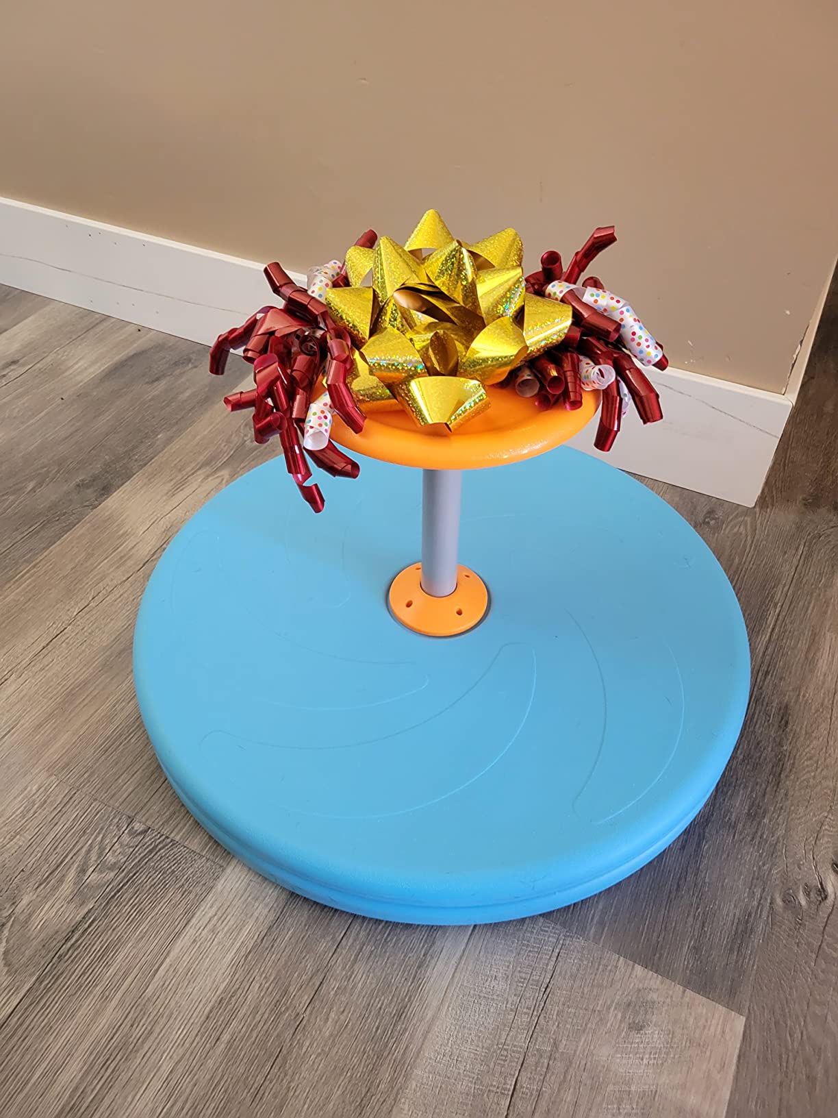 Spinner-X Seated Spinner Sensory Toy, Sit Spinner Sit and Spin Bigger Size and Durable Material for Kids- Ages 3 and up (Blue) customer photo 2